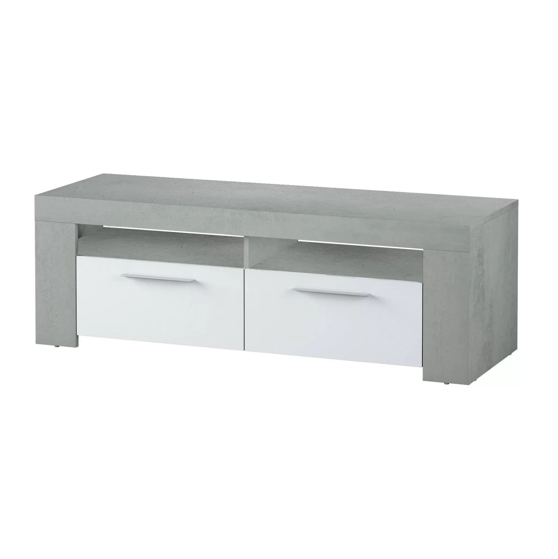 Dmora Mobili Porta Tv<Mobile porta TV Sparaxis, 120x42h40 cm, Bianco e Cemento