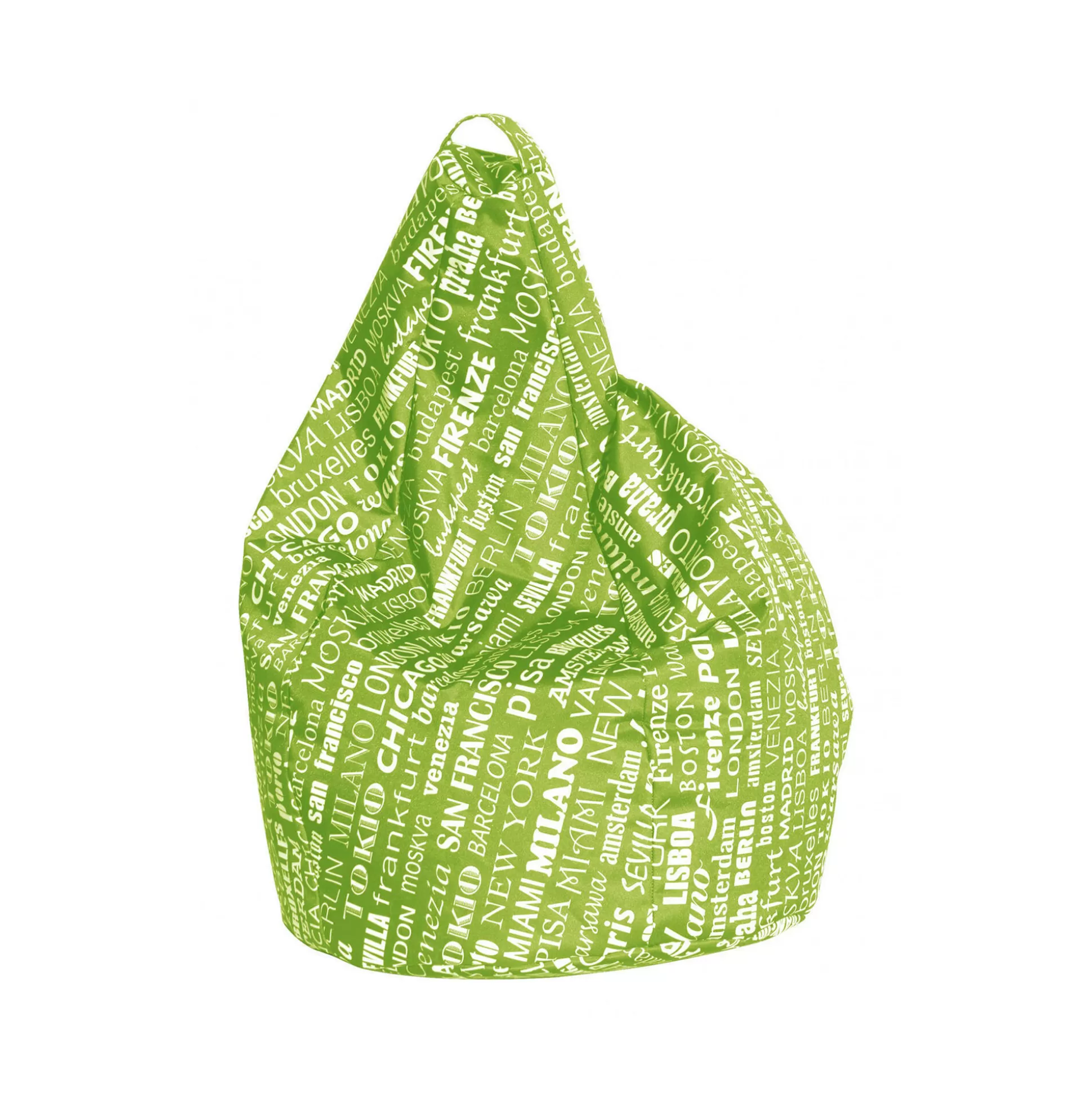 Dmora Pouf<Pouf Atokos, 80x80 h120 cm, Verde e Bianco