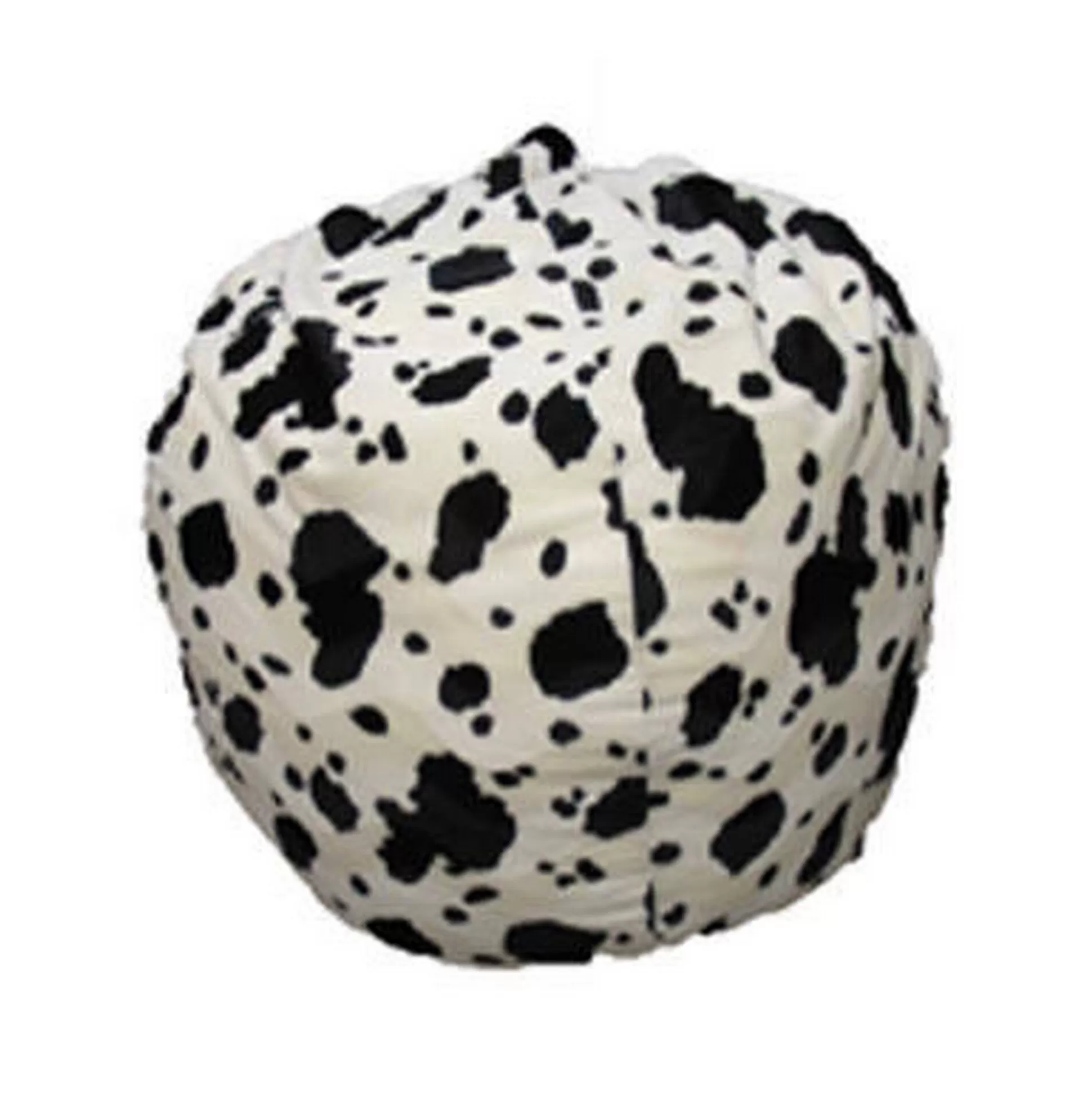 Dmora Pouf<Pouf Lorenza, 80x80 h120 cm, Nero e Bianco, Fantasia a macchie