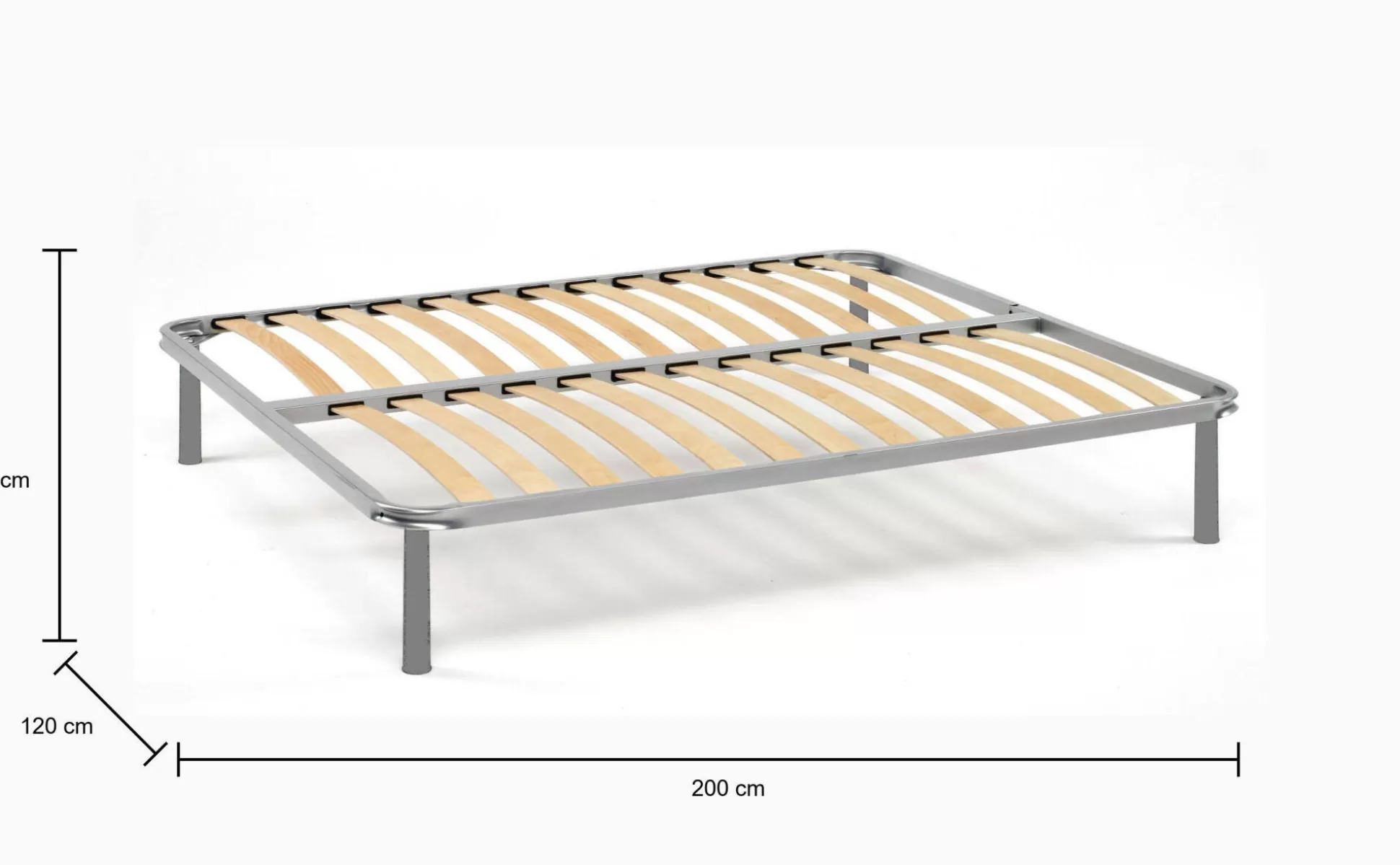 Dmora Reti Letto Piazza E Mezza<Rete letto piazza e mezza Dabasso, 100% Made in Italy, Cm 120x200h34