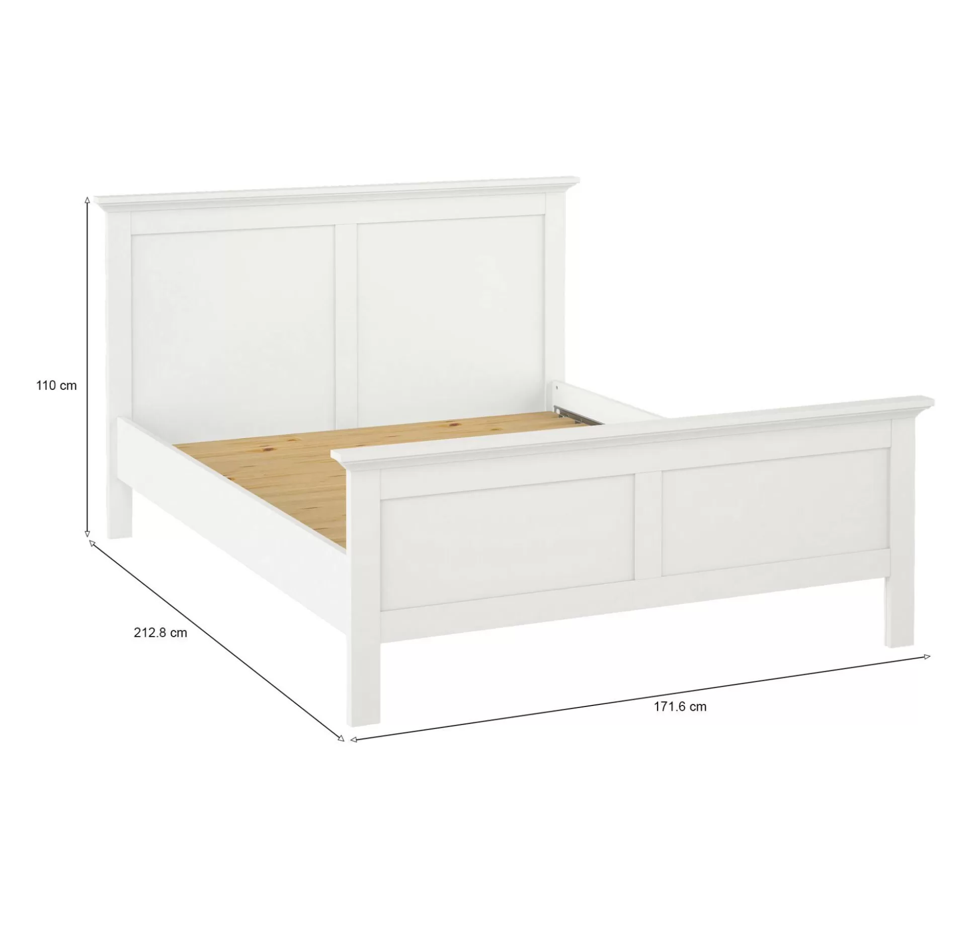 Dmora Reti Letto Piazza E Mezza<Rete letto piazza e mezza Saudel, 172x213 h110 cm,