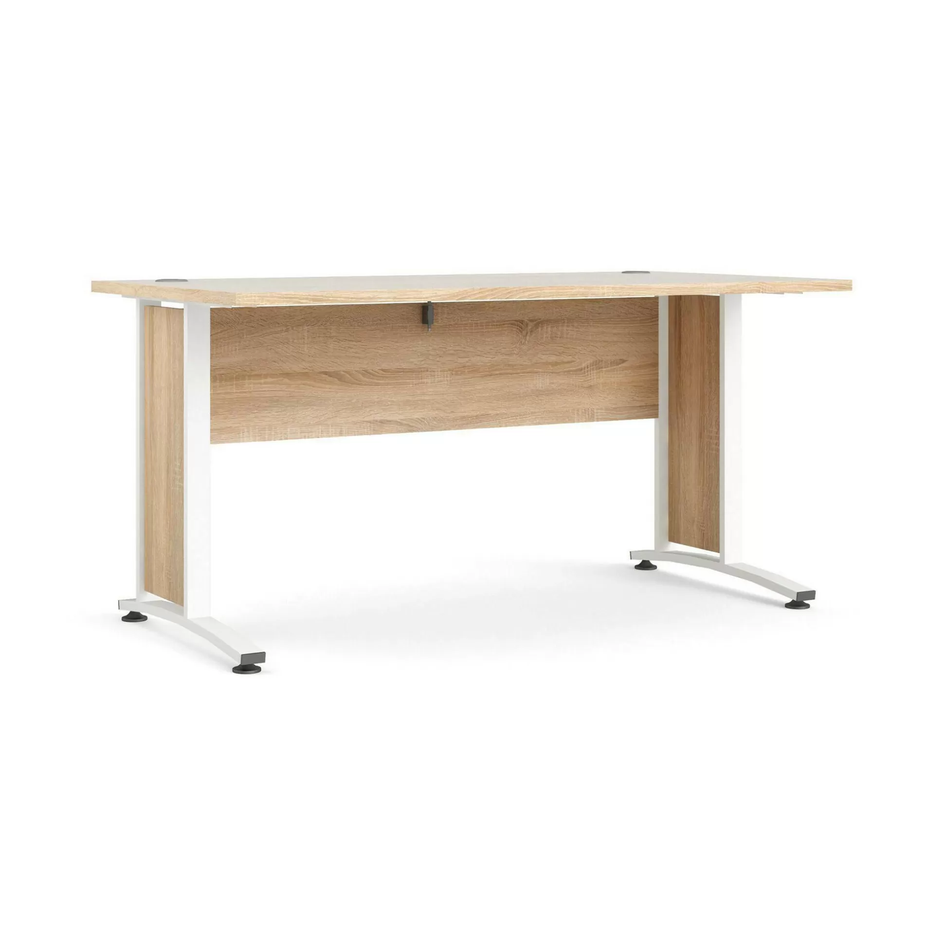 Dmora Scrivanie<Scrivania Ascorbato, 150x80 h75 cm, Quercia e Bianco