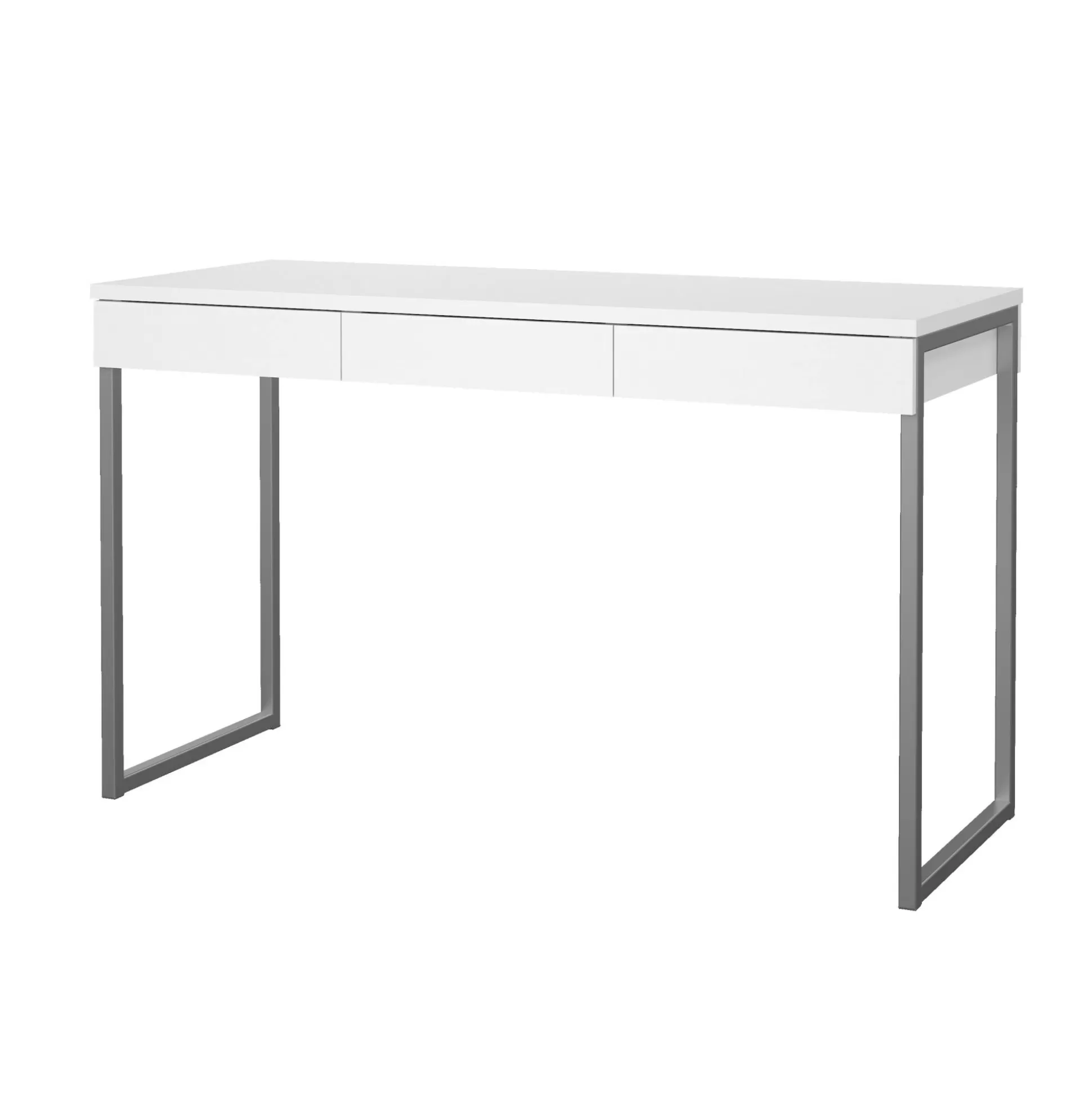 Dmora Scrivanie<Scrivania Pascale, Scrittoio multiuso, Tavolo per ufficio porta PC, Piano di lavoro, 126x52 h77 cm, Bianco
