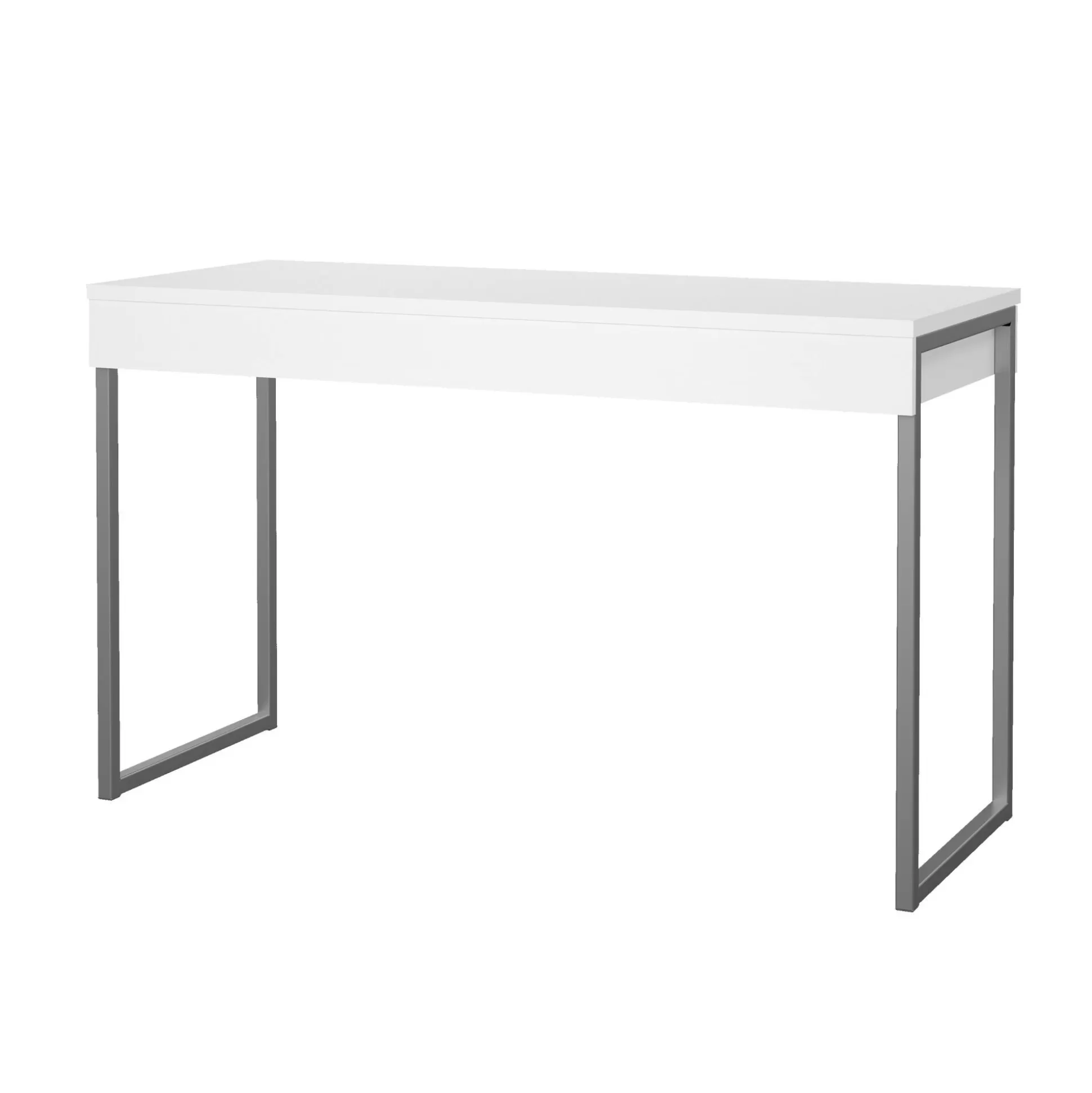 Dmora Scrivanie<Scrivania Pascale, Scrittoio multiuso, Tavolo per ufficio porta PC, Piano di lavoro, 126x52 h77 cm, Bianco