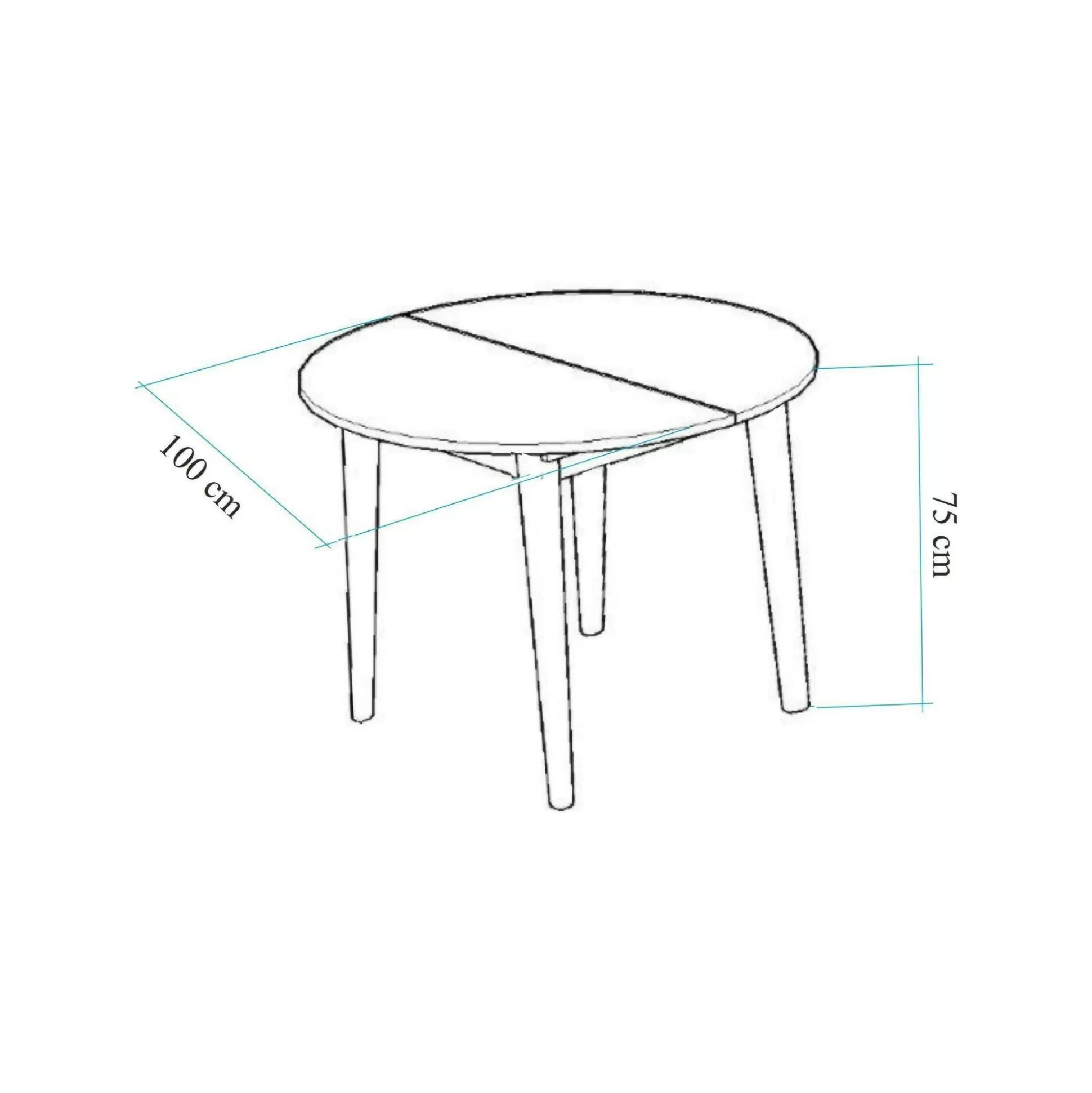 Dmora Set Tavolo E Sedie<Set tavolo e sedie Bee, 100x100h75 cm, Noce e Antracite