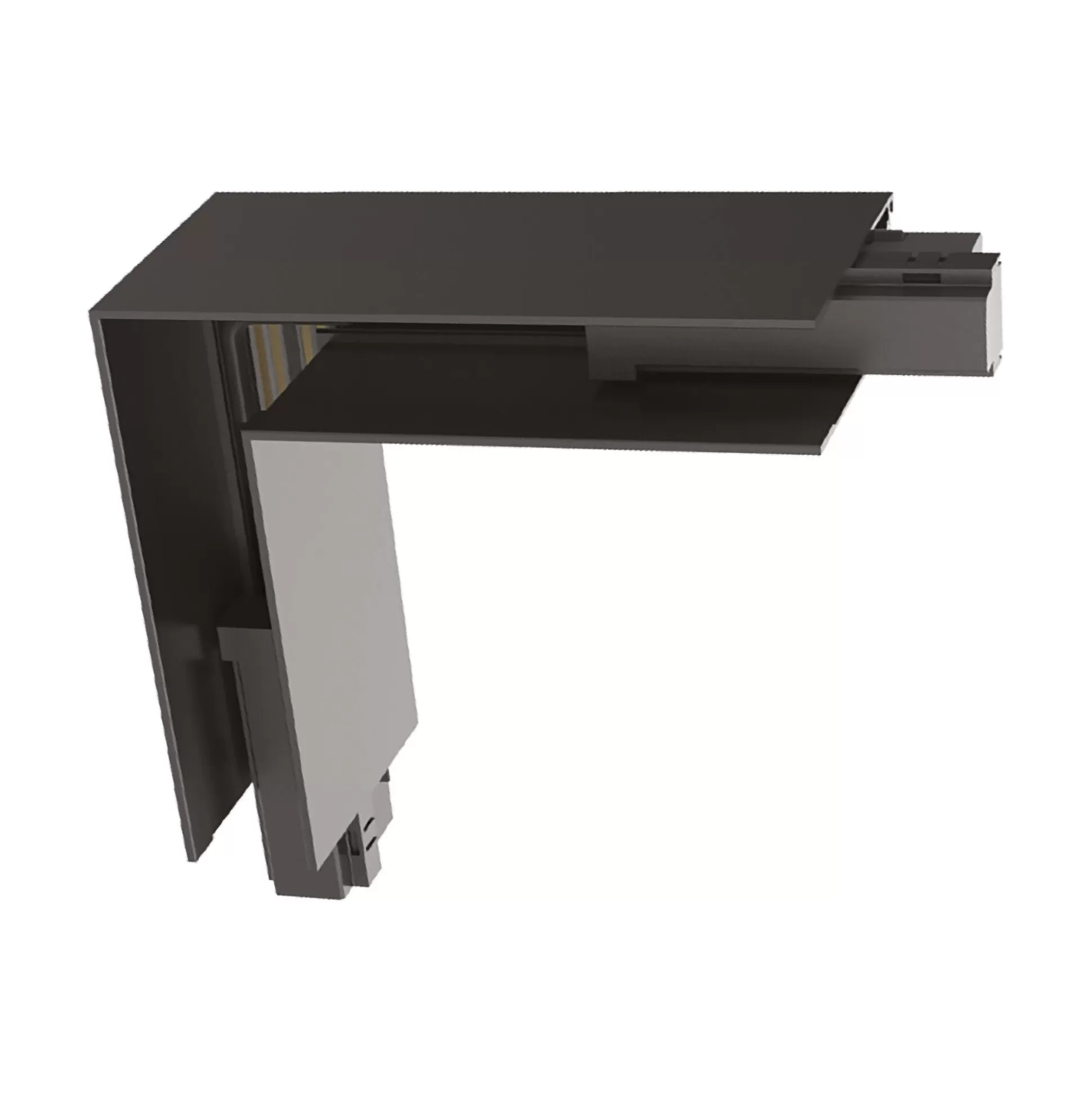 Dmora Sistemi Luce Binari<Sistema luce binario ARCA CORNER SURFACE RIGHT LEFT+CONNECTOR BK, 23 x 23 x h4 cm,