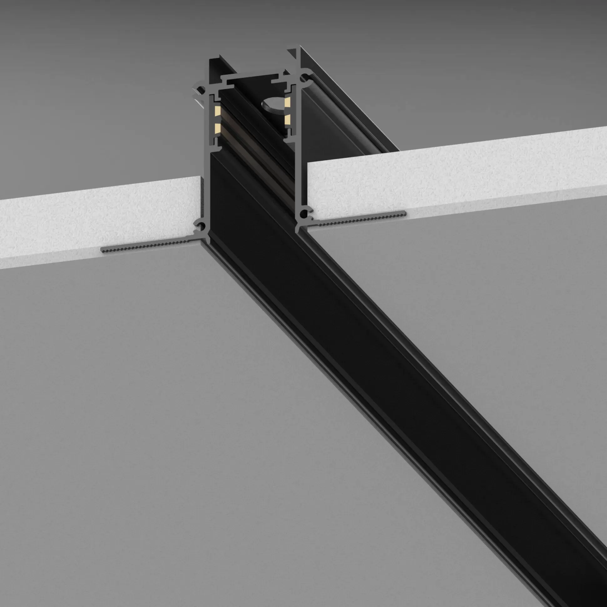 Dmora Sistemi Luce Binari<Sistema luce binario EGO PROFILE RECESSED EASY 1000 mm BK, 100 x 8 x h5 cm,