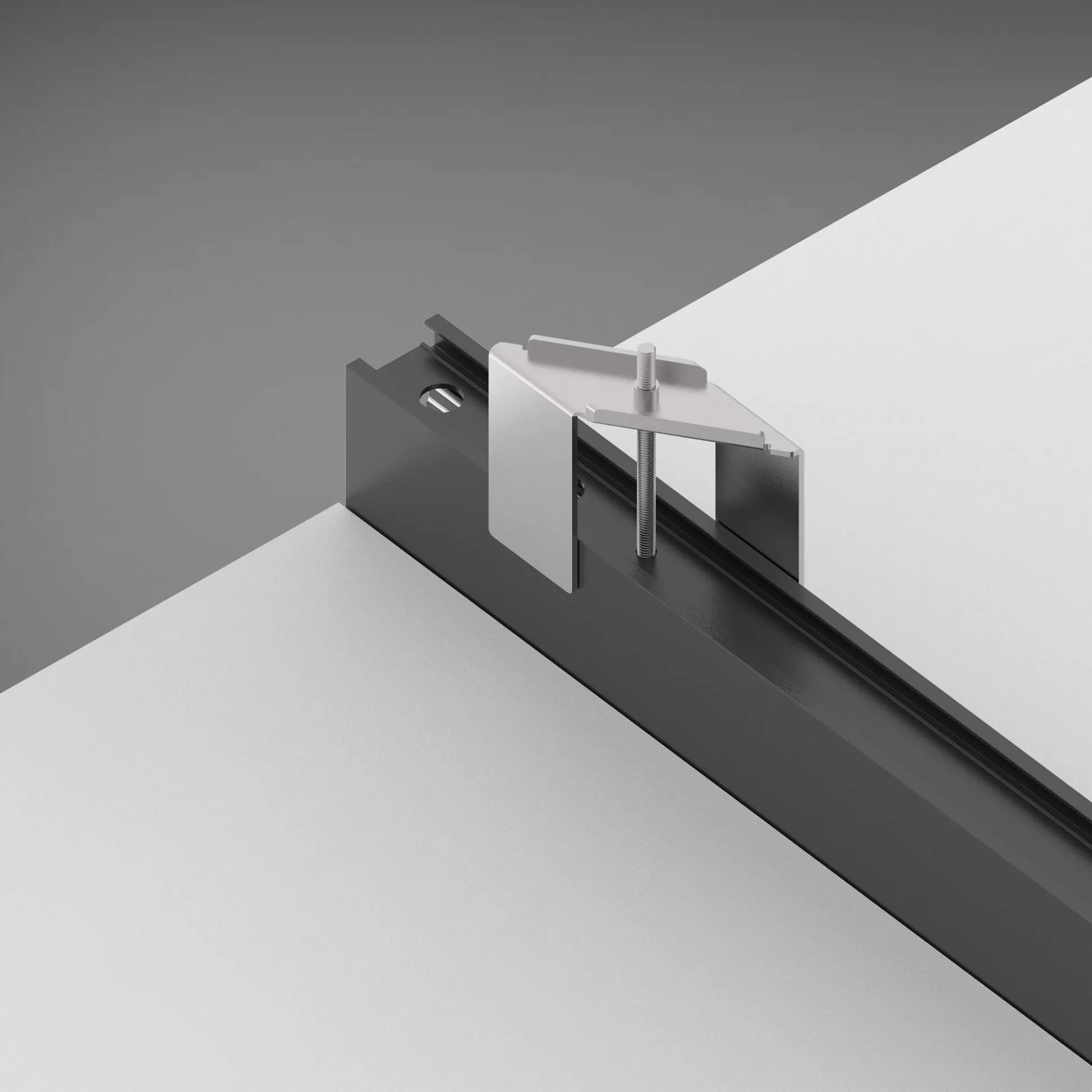 Dmora Sistemi Luce Binari<Sistema luce binario EGO PROFILE RECESSED TRIM 2000 mm BK, 200 x 4 x h5 cm,