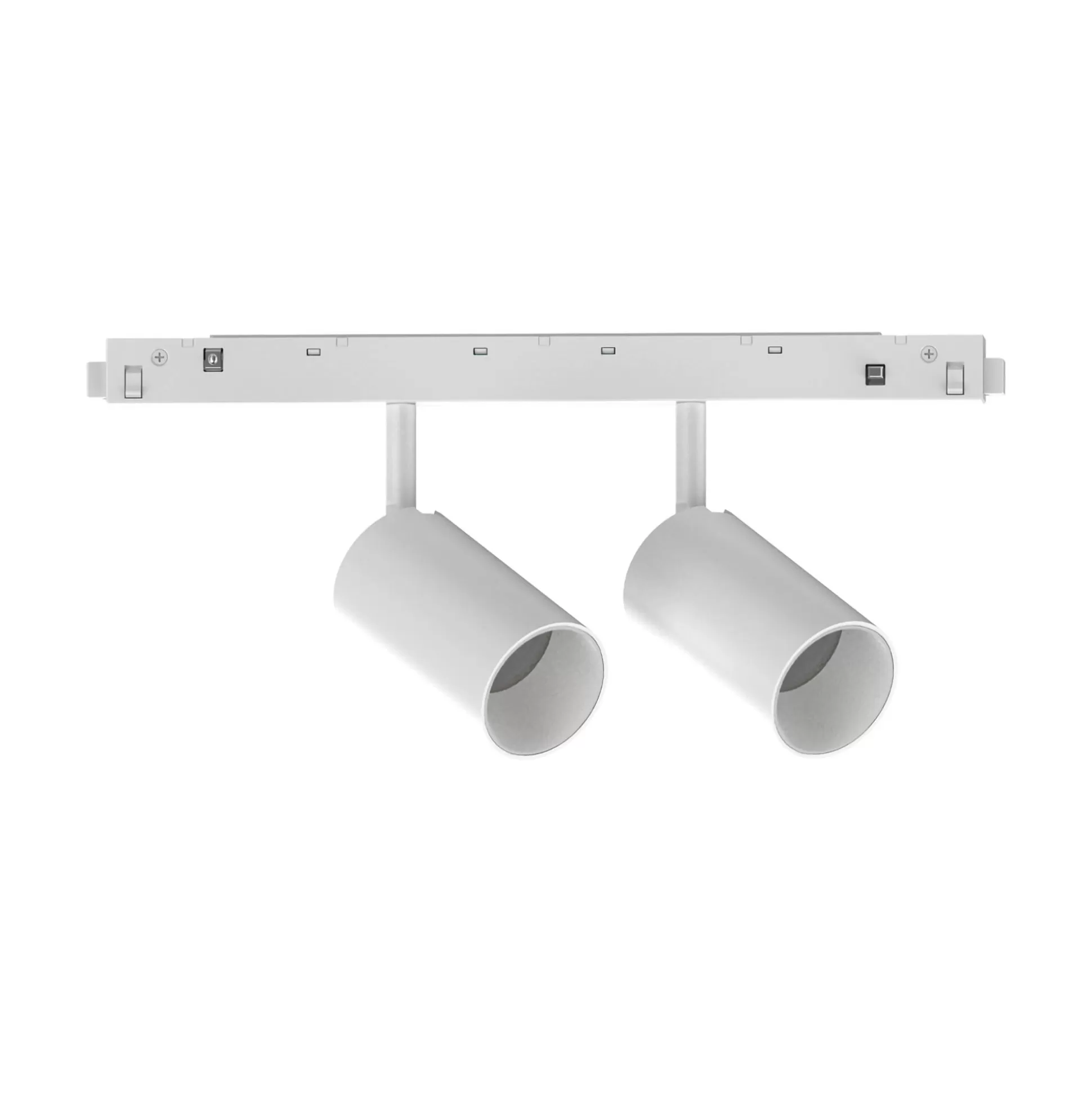 Dmora Sistemi Luce Binari<Sistema luce binario EGO TRACK DOUBLE 16W 3000K 1-10V WH, 19 x 4 x h13 cm,