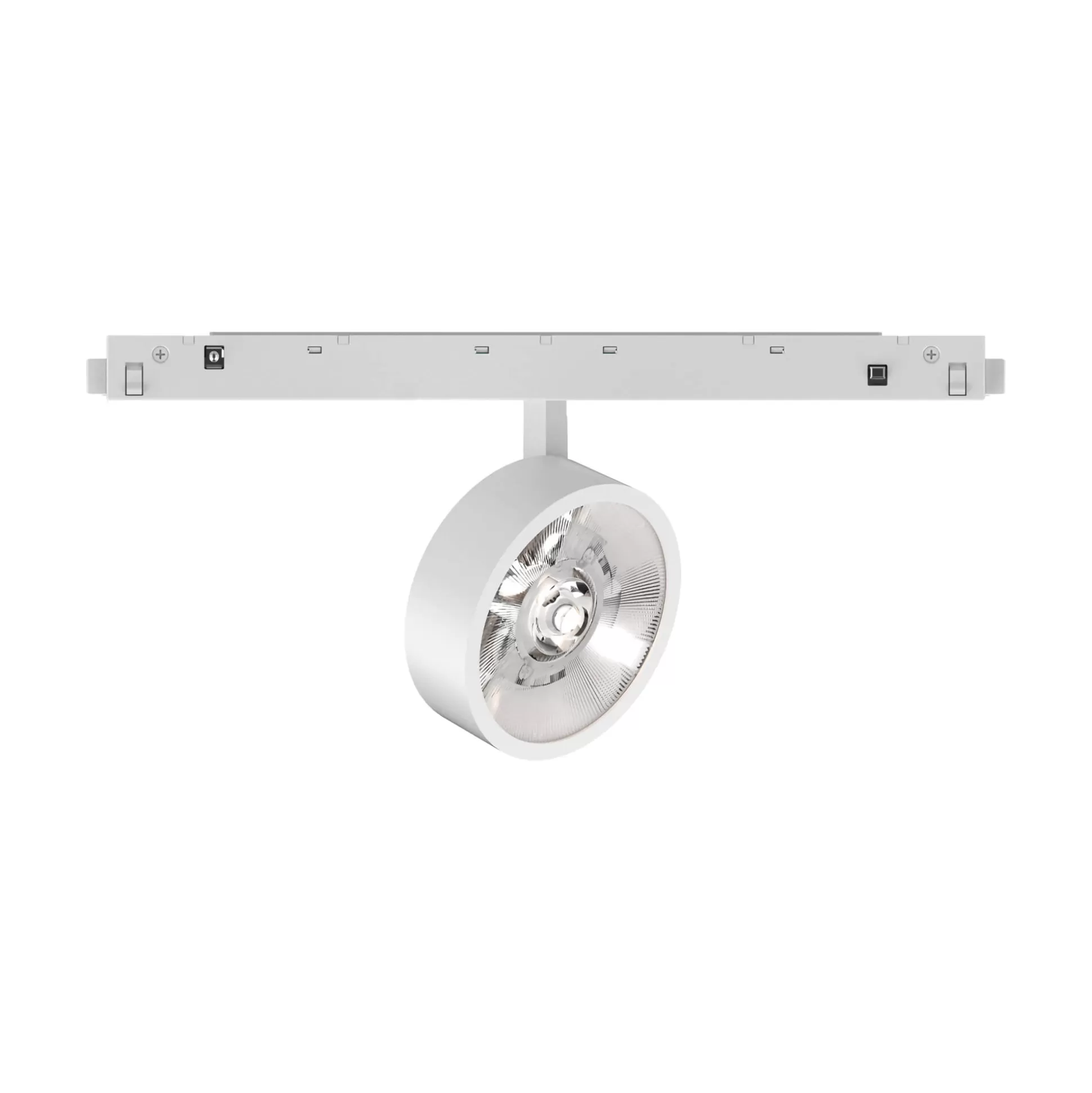 Dmora Sistemi Luce Binari<Sistema luce binario EGO TRACK FLAT SINGLE 09W 3000K ON-OFF WH, 19 x 5 x h14 cm,