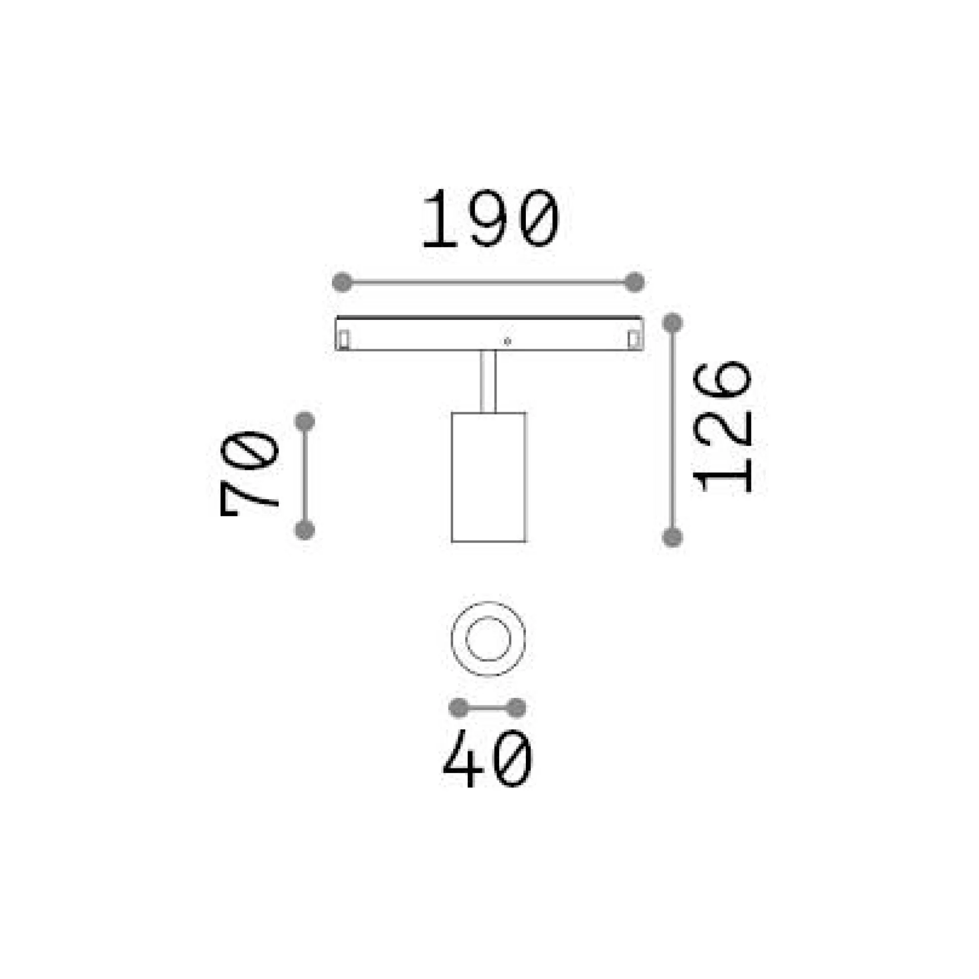 Dmora Sistemi Luce Binari<Sistema luce binario EGO TRACK SINGLE 08W 3000K 1-10V BK, 19 x 4 x h13 cm,