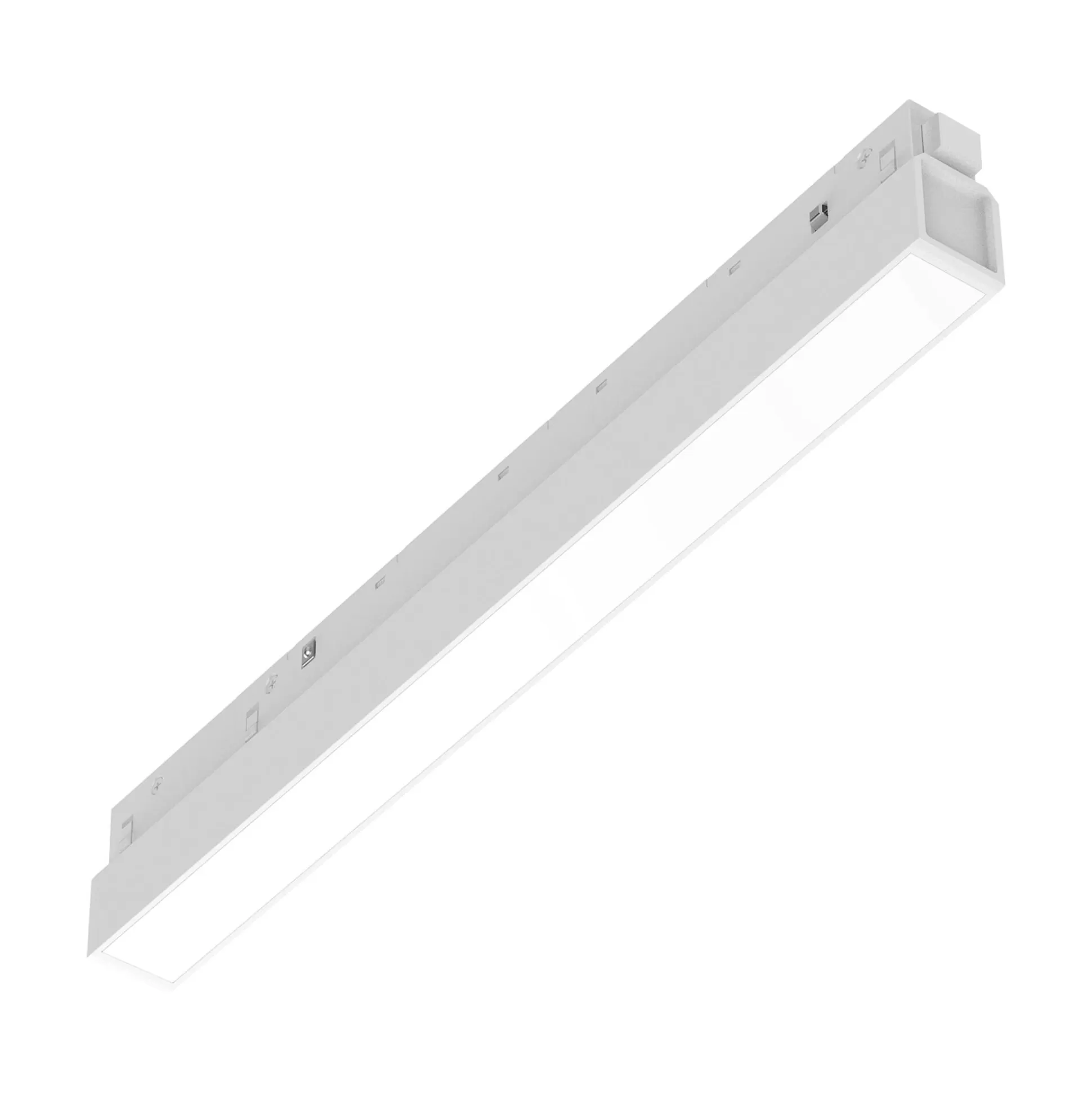 Dmora Sistemi Luce Binari<Sistema luce binario EGO WIDE 07W 3000K ON-OFF WH, 28 x 2 x h4 cm,