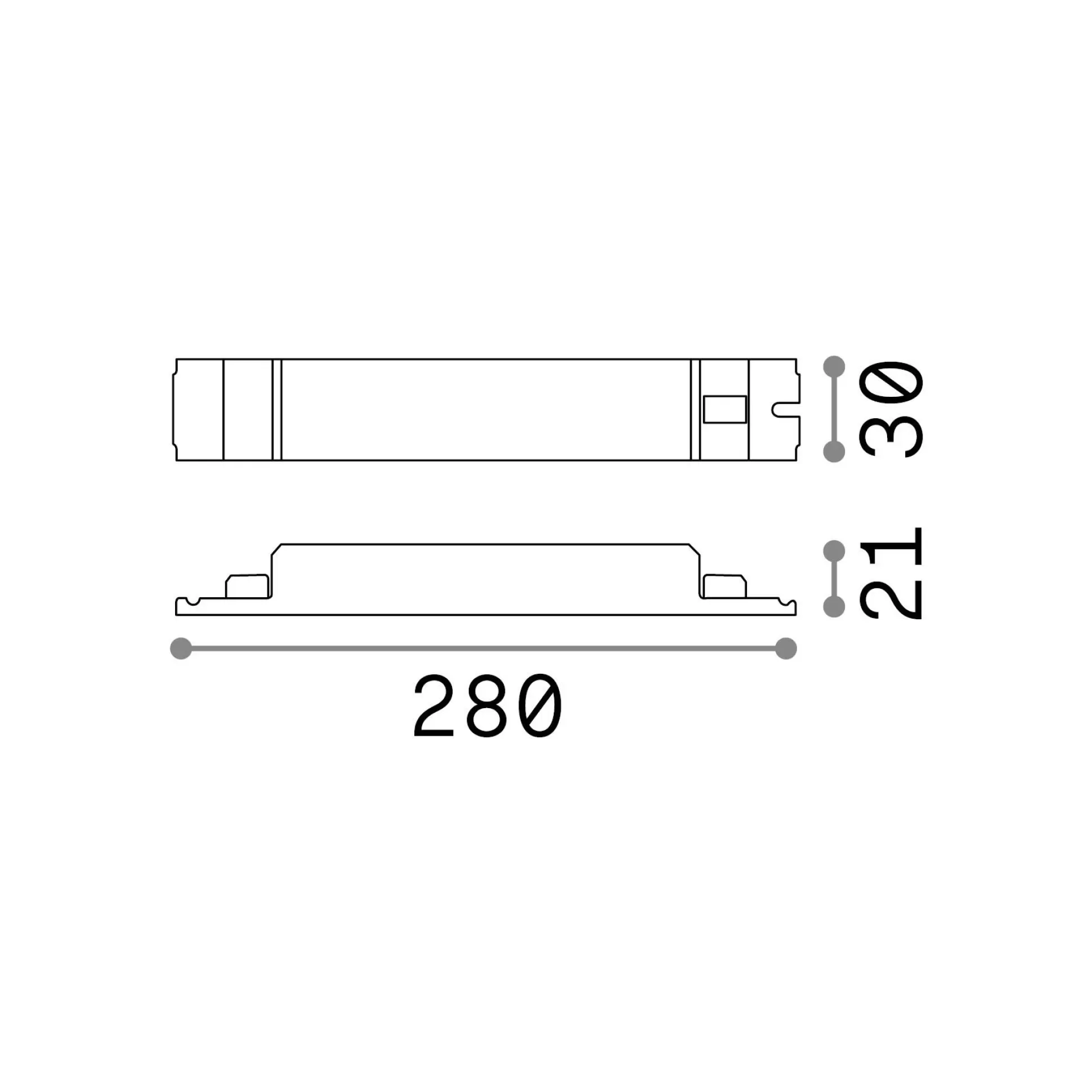 Dmora Sistemi Luce Binari<Sistema luce binario FLUO BI-EMISSION 1200 KIT DRIVERS DALI/PUSH, 28 x 2 x h3 cm,