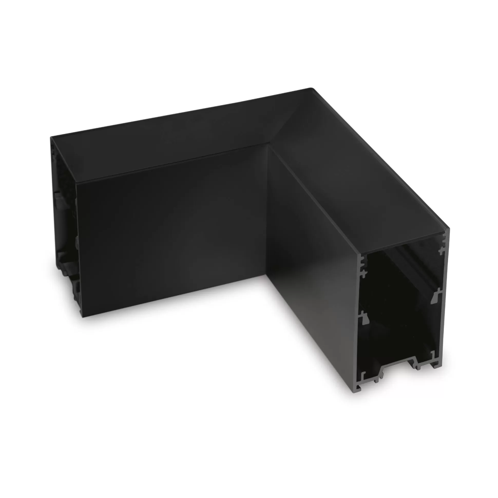 Dmora Sistemi Luce Binari<Sistema luce binario FLUO CORNER BLINDED BK, 15 x 15 x h8 cm,
