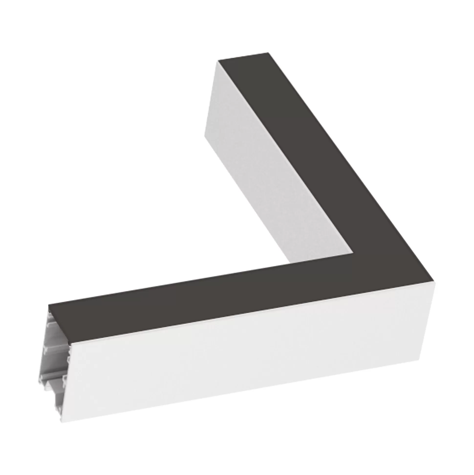 Dmora Sistemi Luce Binari<Sistema luce binario FLUO CORNER BLINDED WH, 15 x 15 x h8 cm,