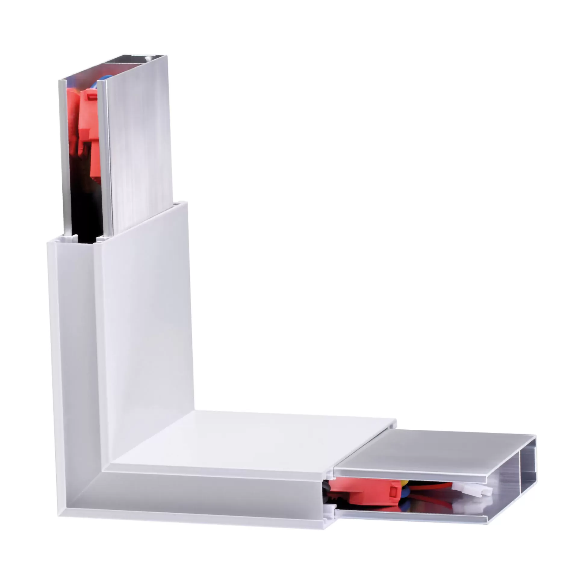 Dmora Sistemi Luce Binari<Sistema luce binario LINUS CORNER 4000K WH, 14 x 2 x h10 cm,