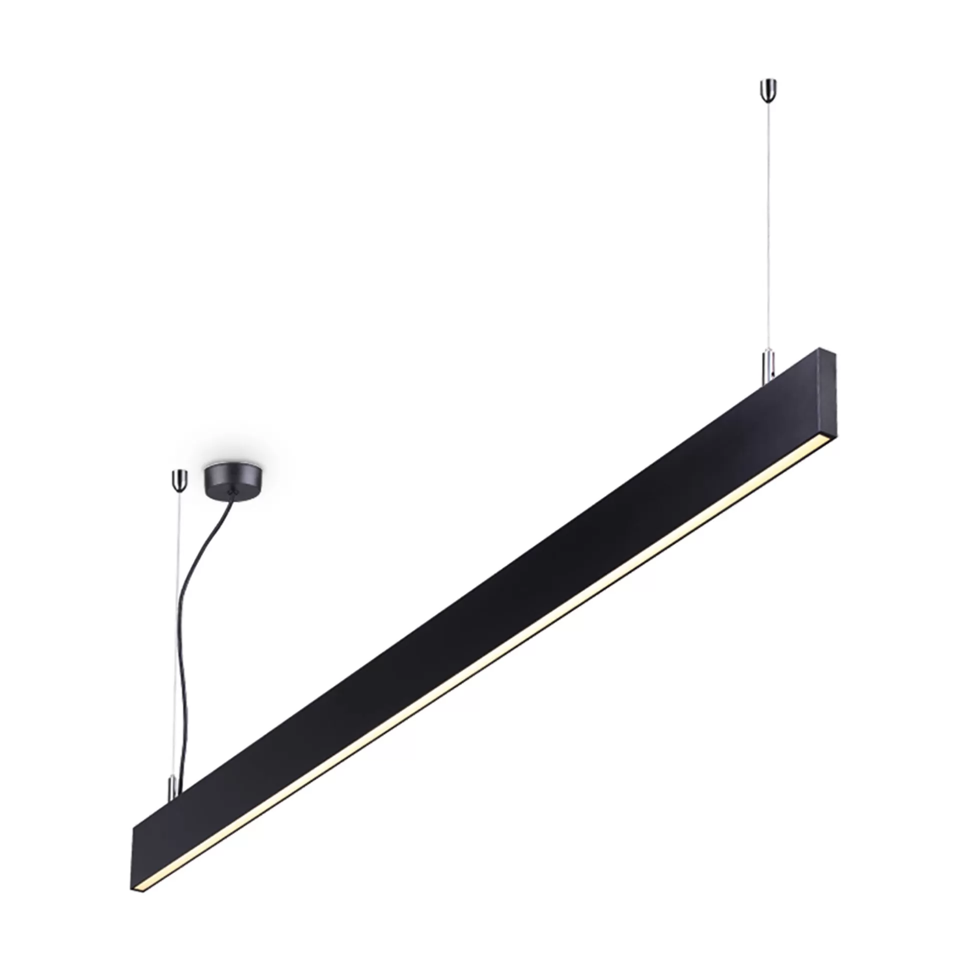 Dmora Sistemi Luce Binari<Sistema luce binario LINUS SP 3000K BK, 120 x 2 x h35 cm,