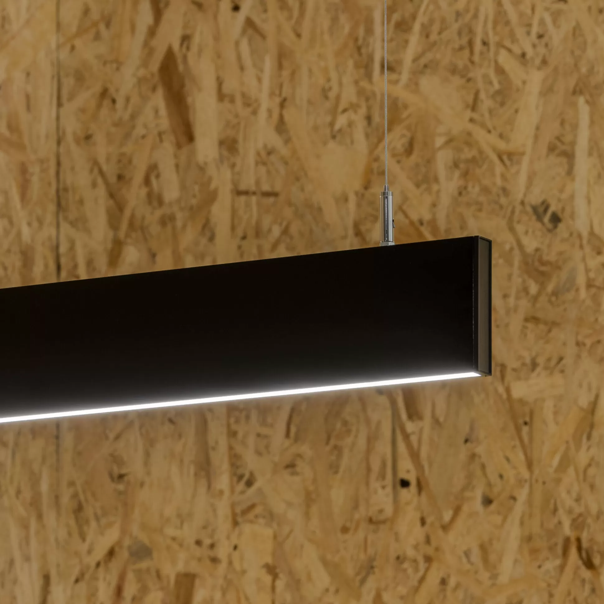 Dmora Sistemi Luce Binari<Sistema luce binario LINUS SP 3000K BK, 120 x 2 x h35 cm,