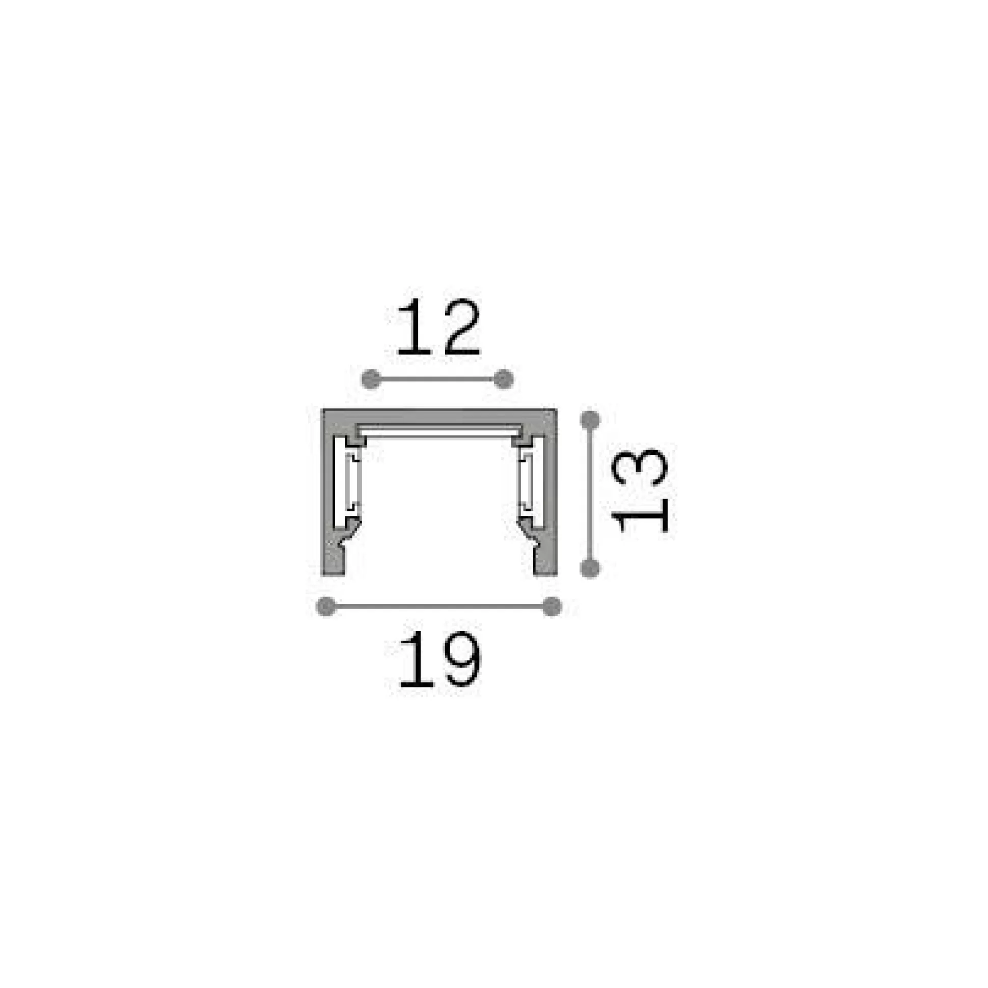Dmora Sistemi Luce Binari<Sistema luce binario STICK PROFILE SURFACE 1000 mm , 100 x 2 x h1 cm,