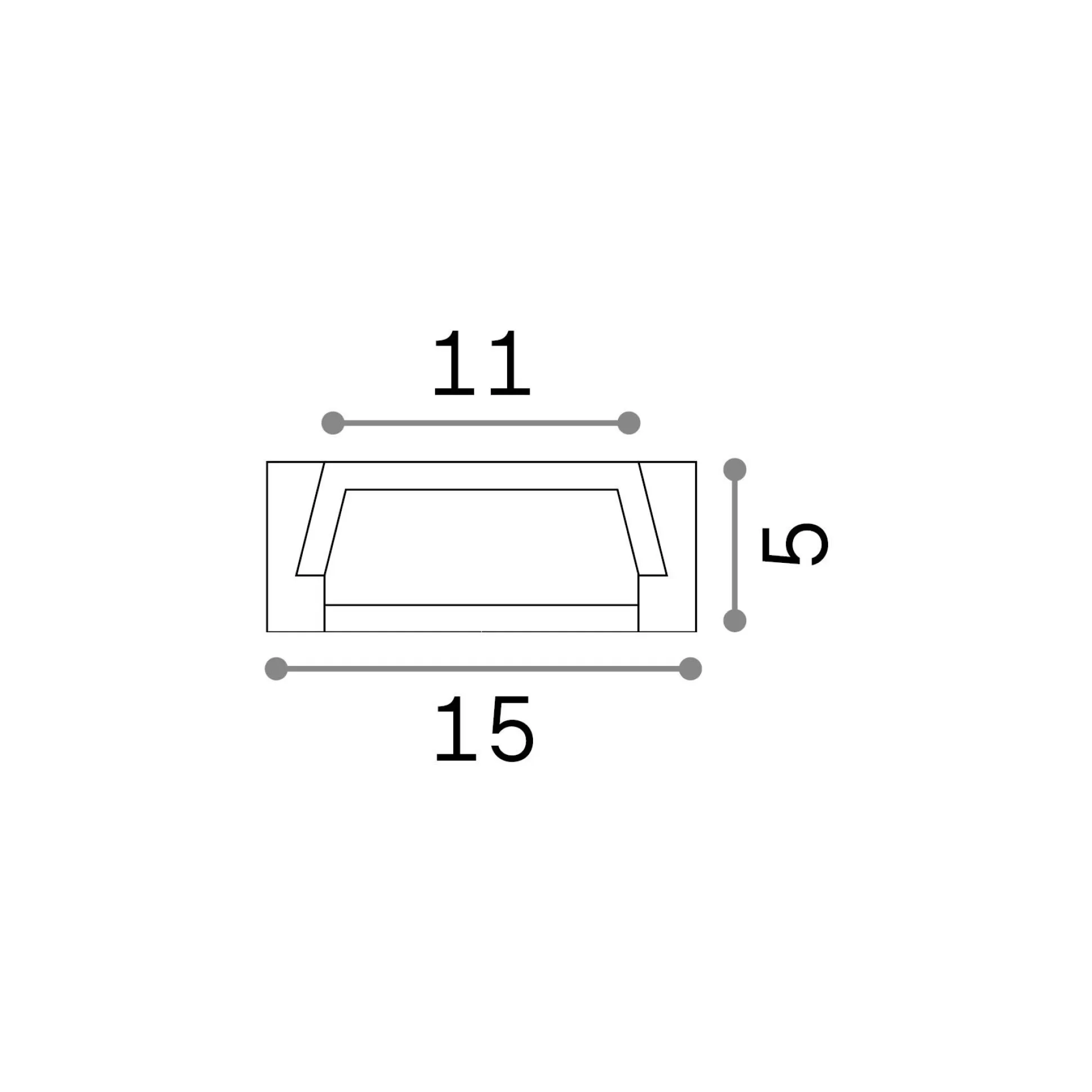 Dmora Striscie Led<Striscia Led SLOT SUR D15xD5 2000 mm AL, 200 x 2 x h1 cm,