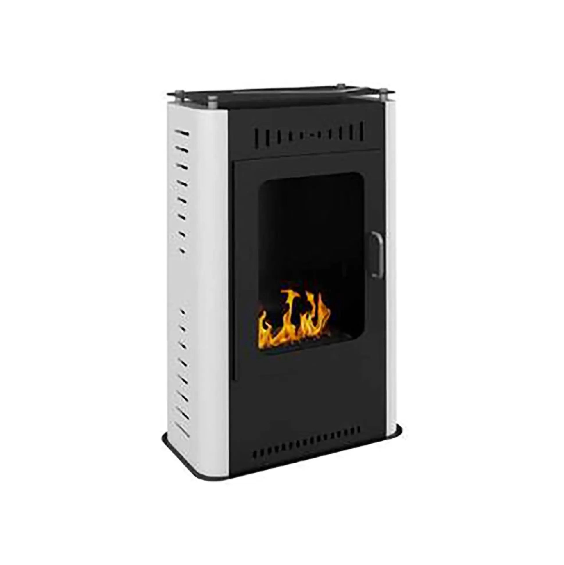 Dmora Camini A Bioetanolo<Stufa a bioetanolo Appiano, 50x27 h80 cm, Bianco e Nero