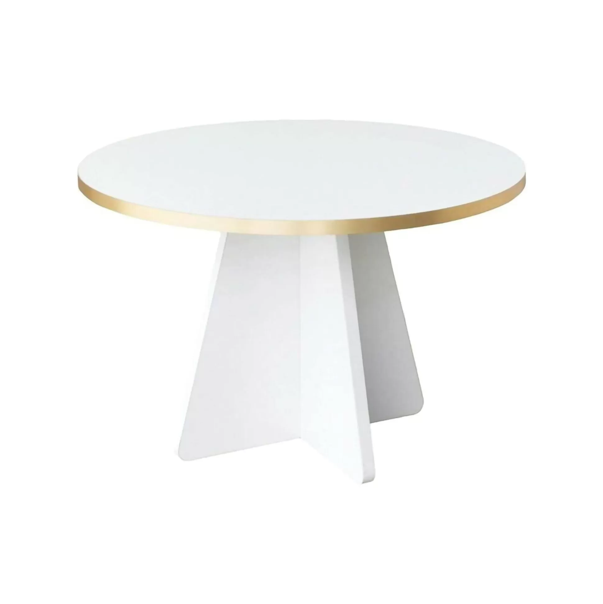 Dmora Tavolini Da Salotto<Tavolino da salotto Armanda, 60x60h40 cm, Oro e Bianco