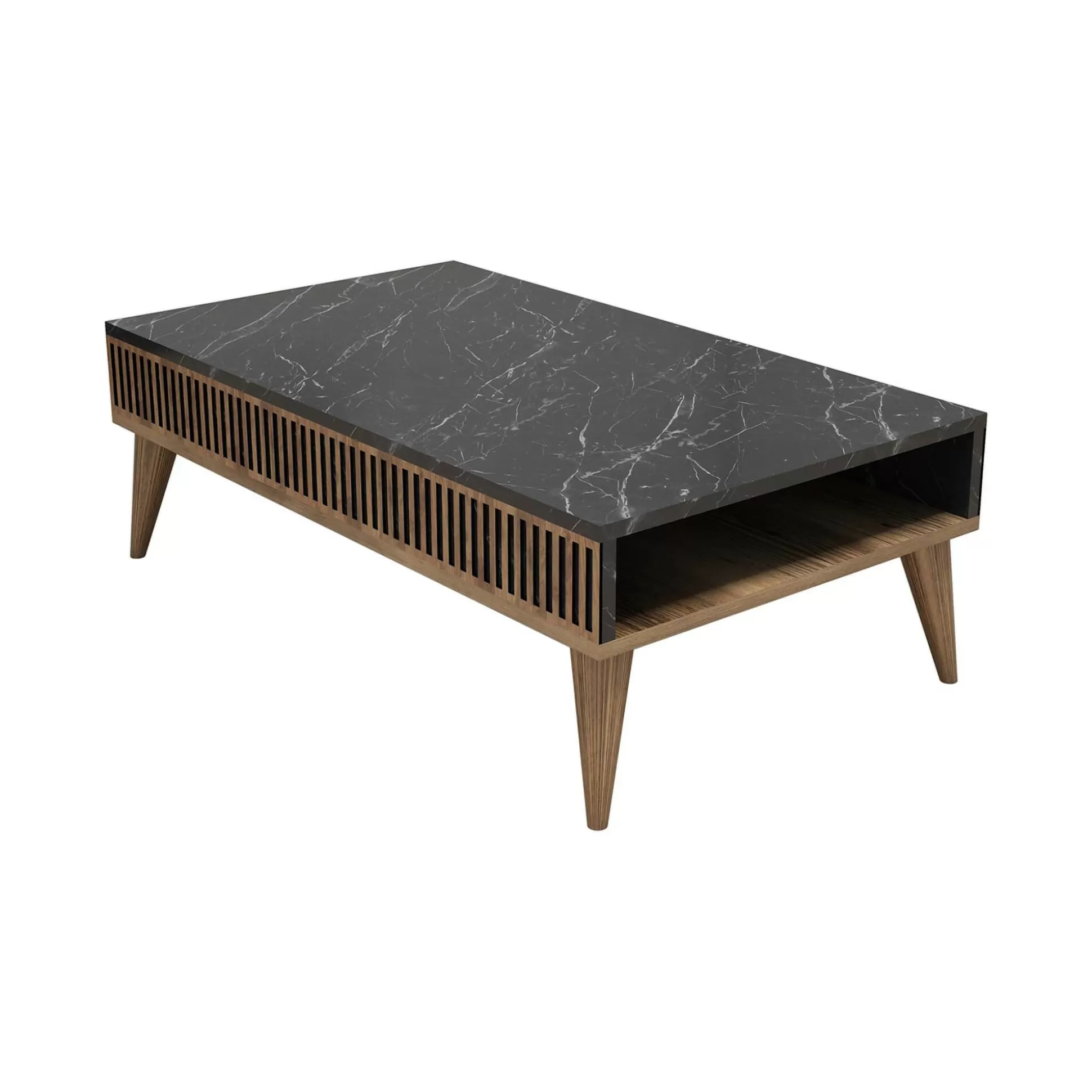 Dmora Tavolini Da Salotto<Tavolino da salotto Dmaie, 105x60 h35 cm, Noce e Nero