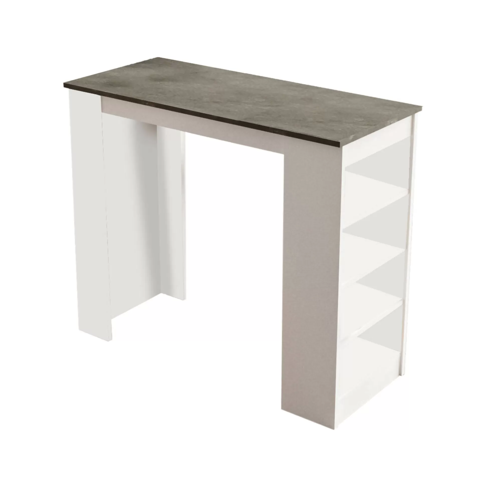 Dmora Tavolini Da Salotto<Tavolino da salotto Dportanov, 120x52 h102 cm, Bianco e Grigio