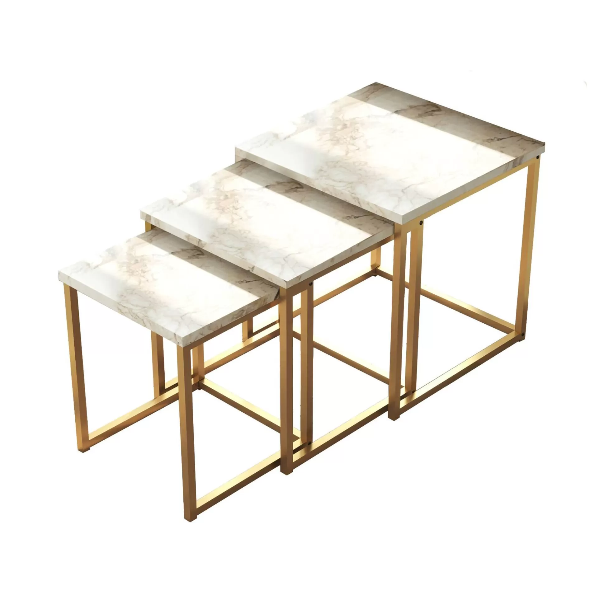 Dmora Tavolini Da Salotto<Tavolino da salotto Dprevital, 40x40 h42 cm, Grigio e Oro