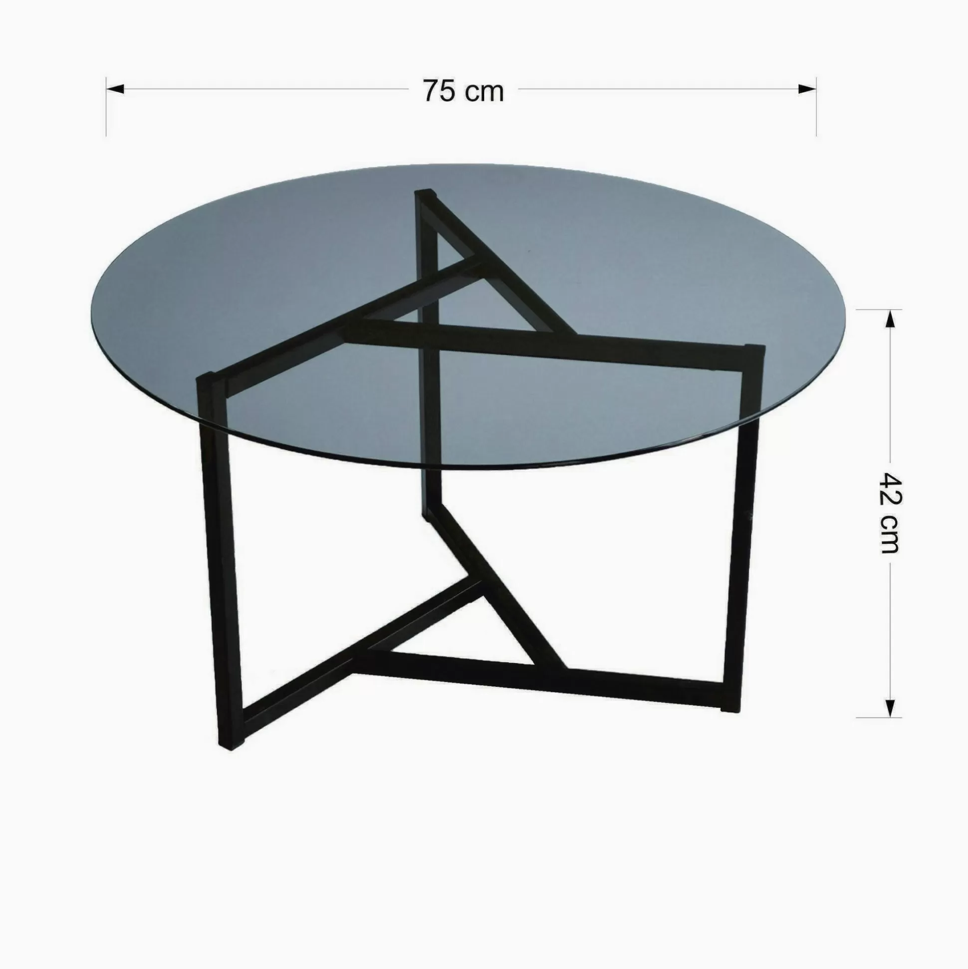 Dmora Tavolini Da Salotto<Tavolino da salotto Esperia, 75x75h42 cm, Tortora e Nero
