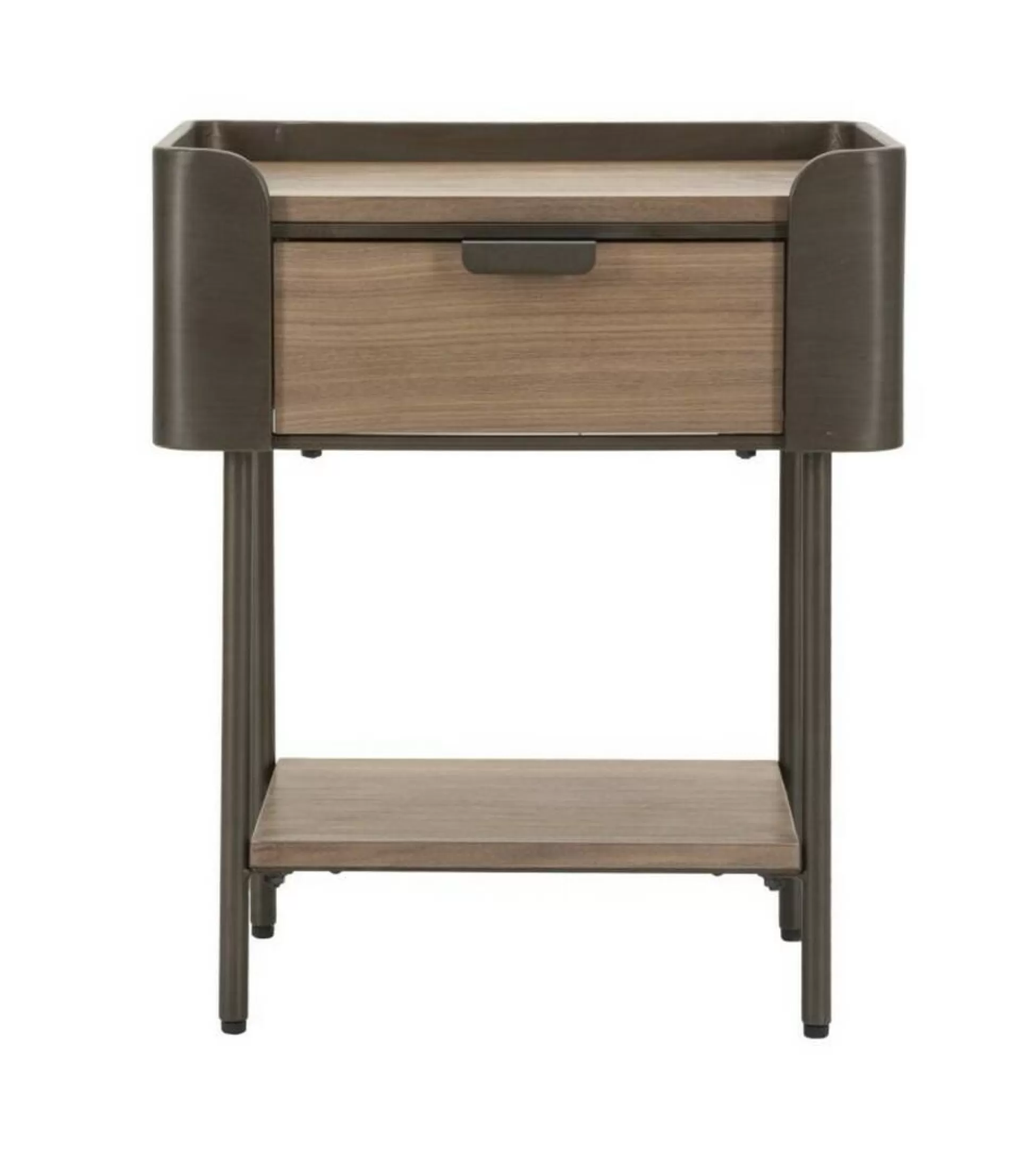 Dmora Tavolini Da Salotto<Tavolino da salotto Muse, 51x41 h60 cm, Grigio e Marrone