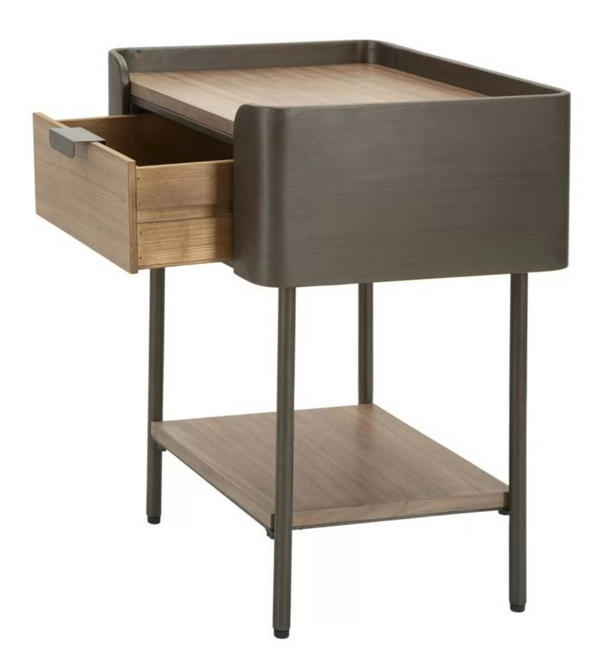 Dmora Tavolini Da Salotto<Tavolino da salotto Muse, 51x41 h60 cm, Grigio e Marrone