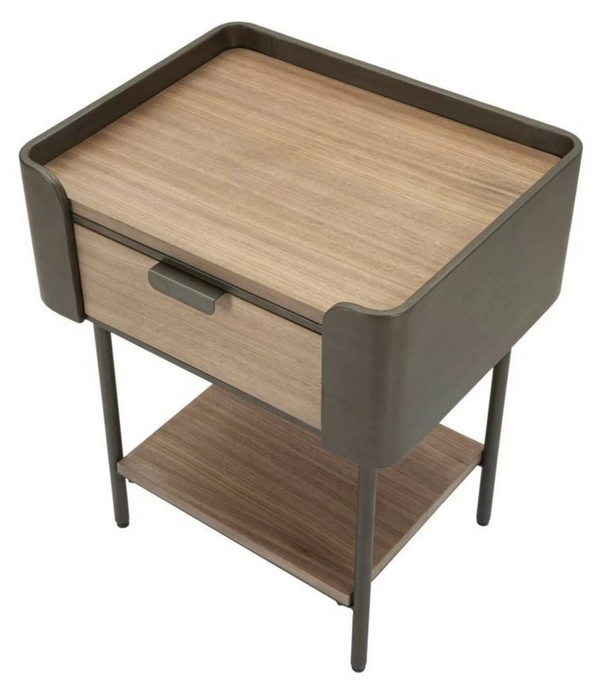 Dmora Tavolini Da Salotto<Tavolino da salotto Muse, 51x41 h60 cm, Grigio e Marrone