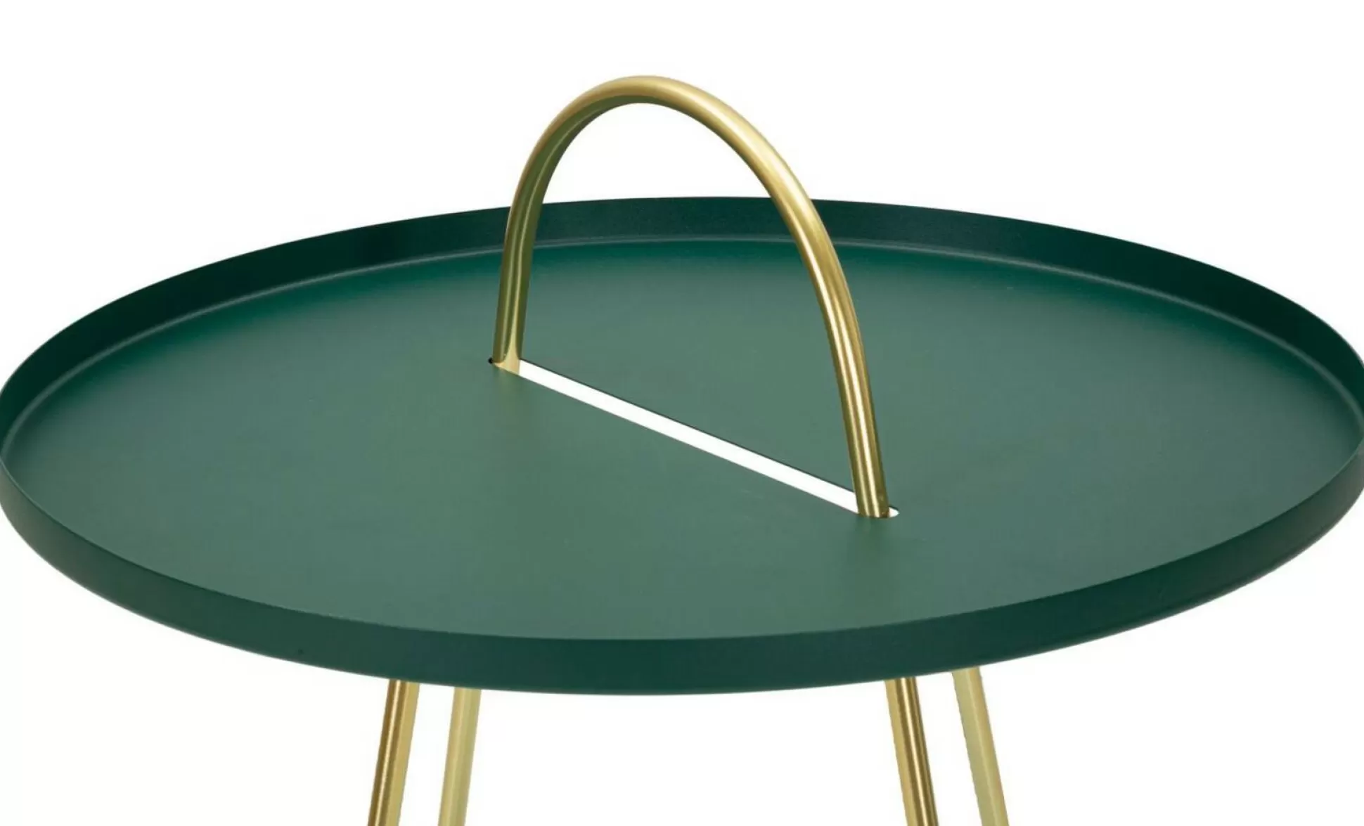 Dmora Tavolini Da Salotto<Tavolino da salotto Nigra, 45x45 h59 cm, Verde e Oro