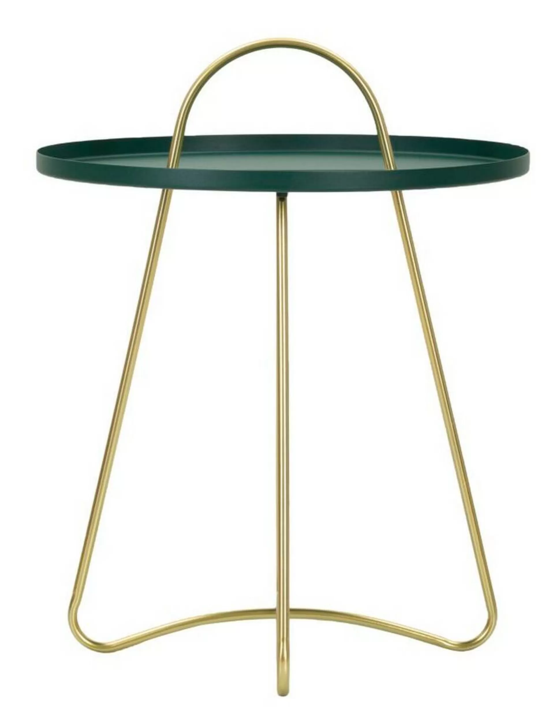 Dmora Tavolini Da Salotto<Tavolino da salotto Nigra, 45x45 h59 cm, Verde e Oro