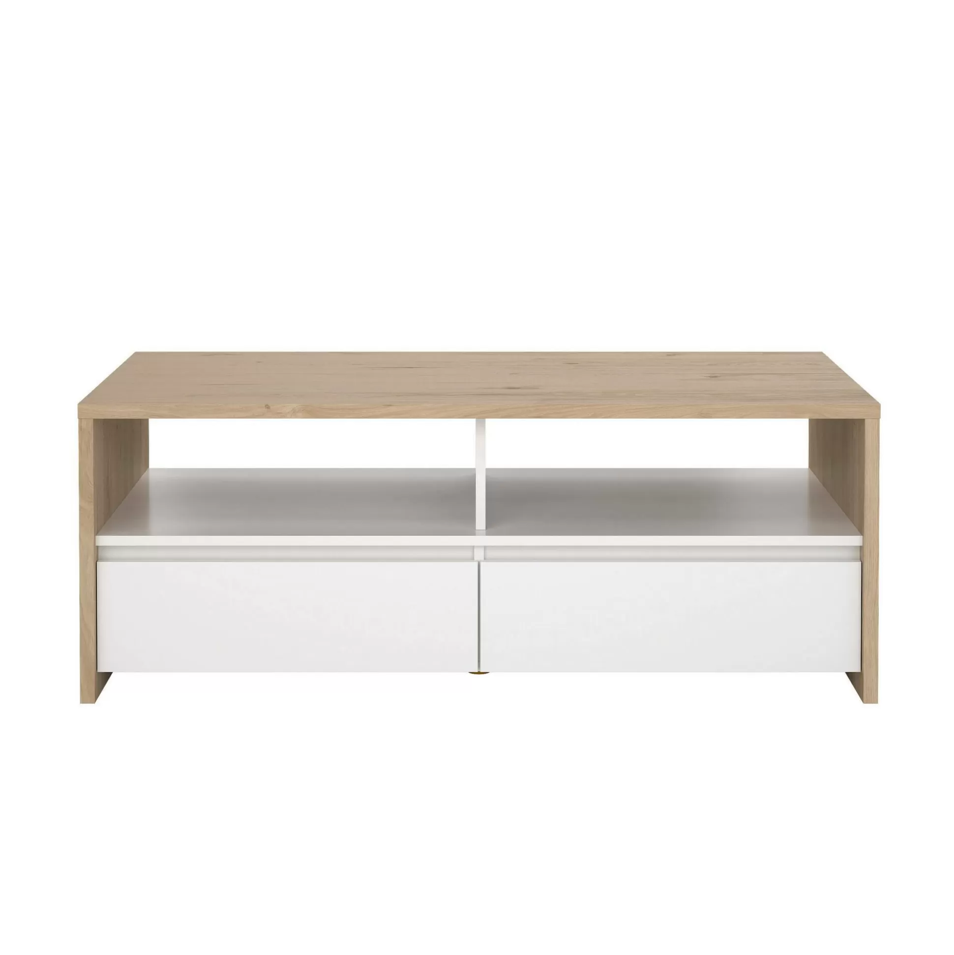Dmora Tavolini Da Salotto<Tavolino da salotto Shote, 60x120 h46 cm, Rovere e Bianco
