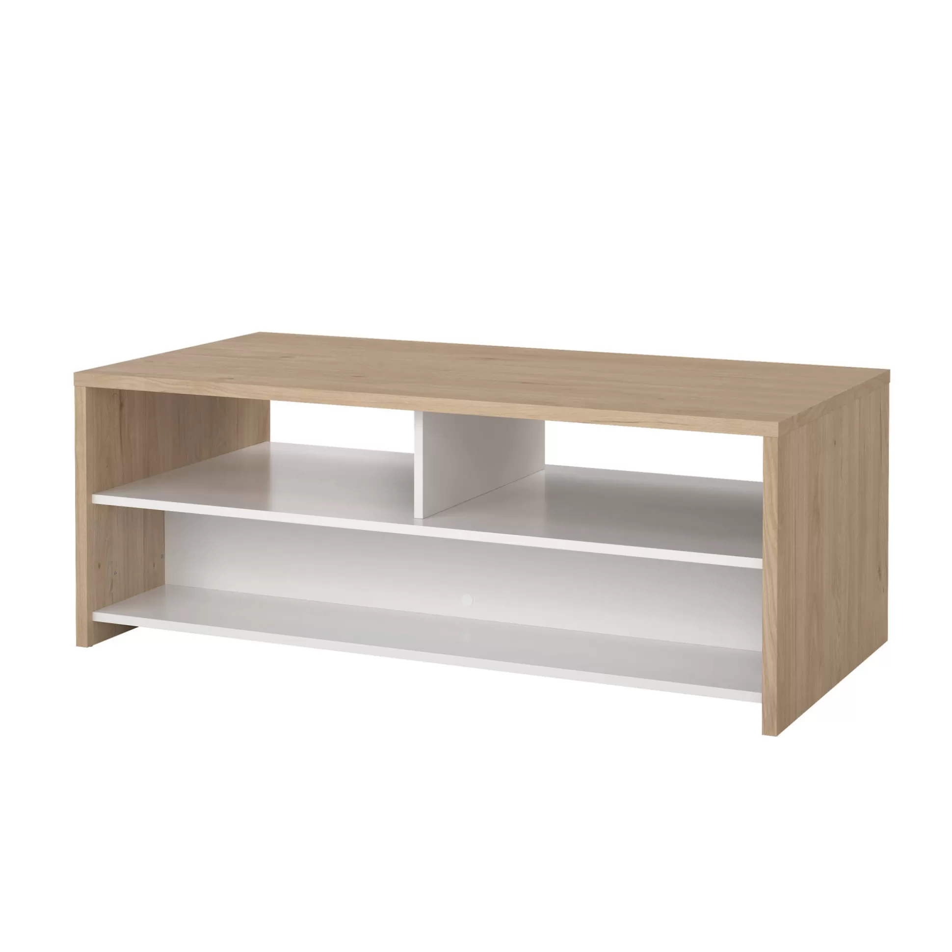 Dmora Tavolini Da Salotto<Tavolino da salotto Shote, 60x120 h46 cm, Rovere e Bianco