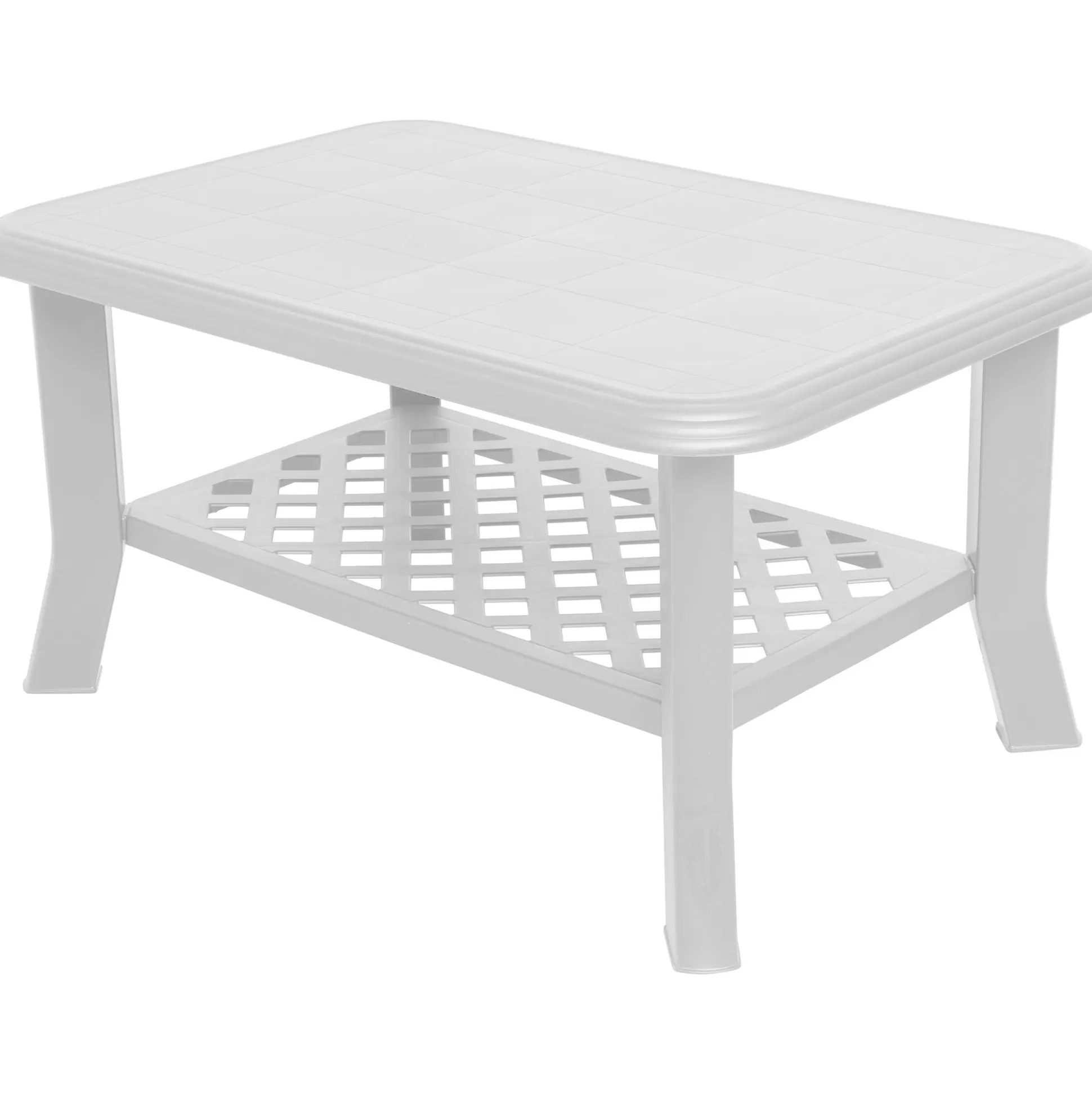 Dmora Tavoli Da Esterno<Tavolo da esterno Cerignola, Tavolino con portariviste, Tavolino da giardino multiuso, 100% Made in Italy, Cm 90x60h46,