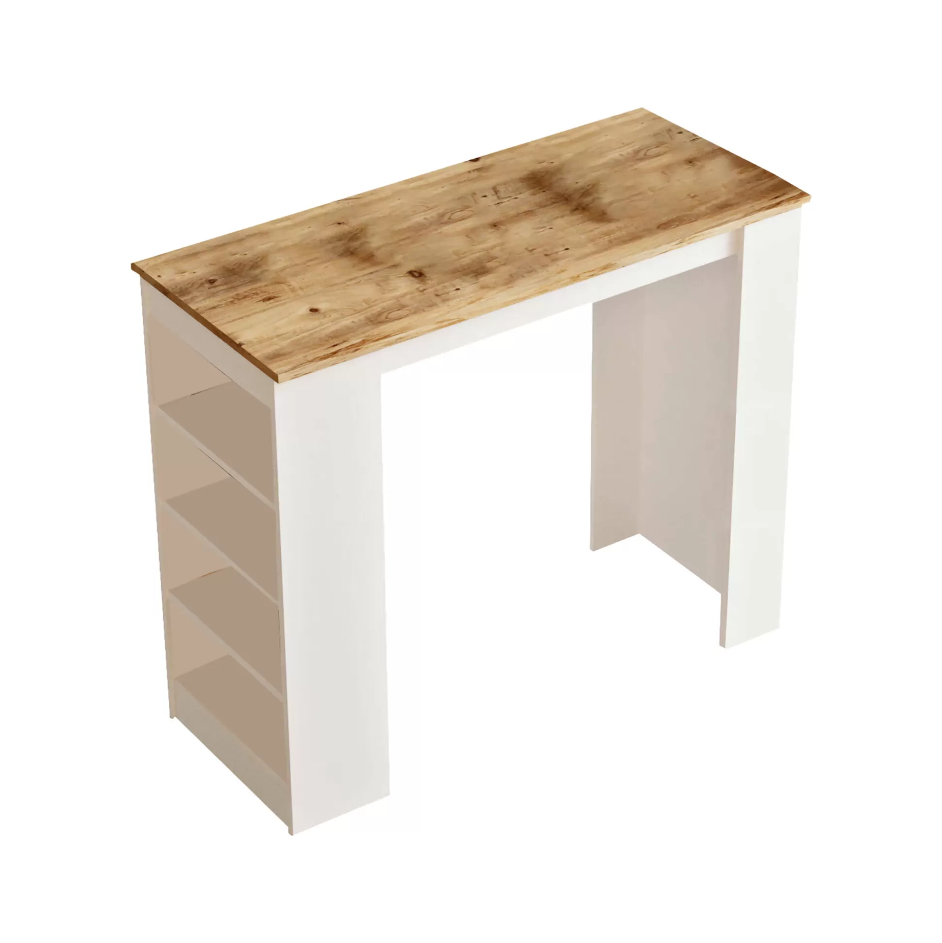 Dmora Tavoli Fissi<Tavolo fisso Dportanov, 120x52 h102 cm, Quercia e Bianco