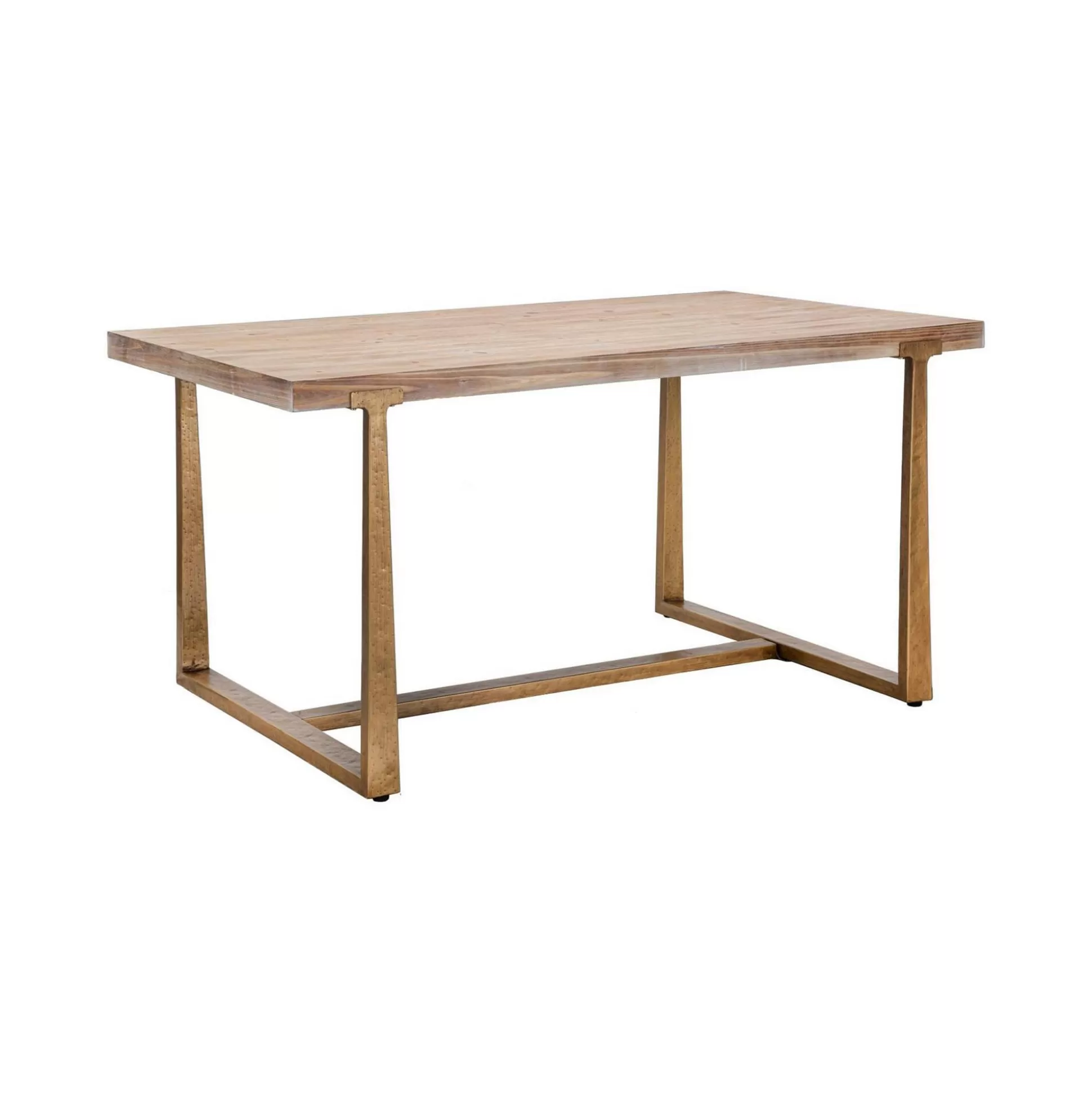 Dmora Tavoli Fissi<Tavolo fisso Kazimir, Oro e Marrone, 150x90 h78 cm