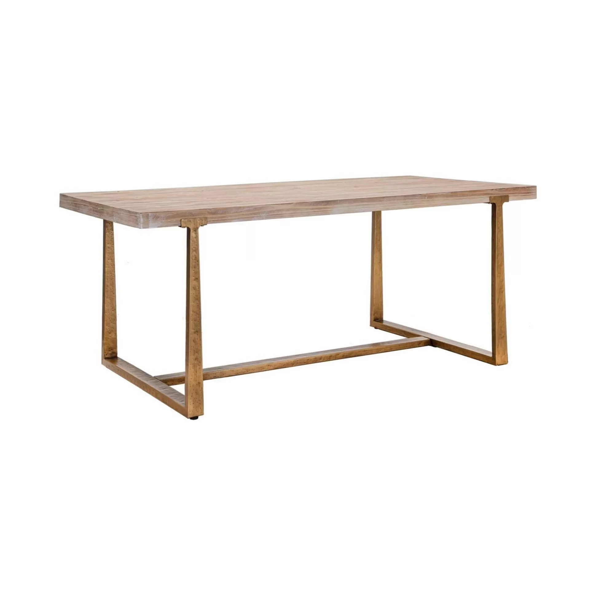 Dmora Tavoli Fissi<Tavolo fisso Kazimir, Oro e Marrone, 180x90 h78 cm