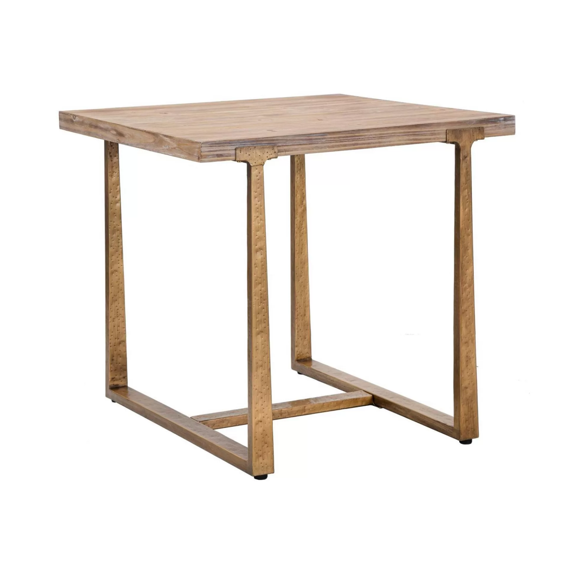 Dmora Tavoli Fissi<Tavolo fisso Kazimir, Oro e Marrone, 80x80 h76 cm