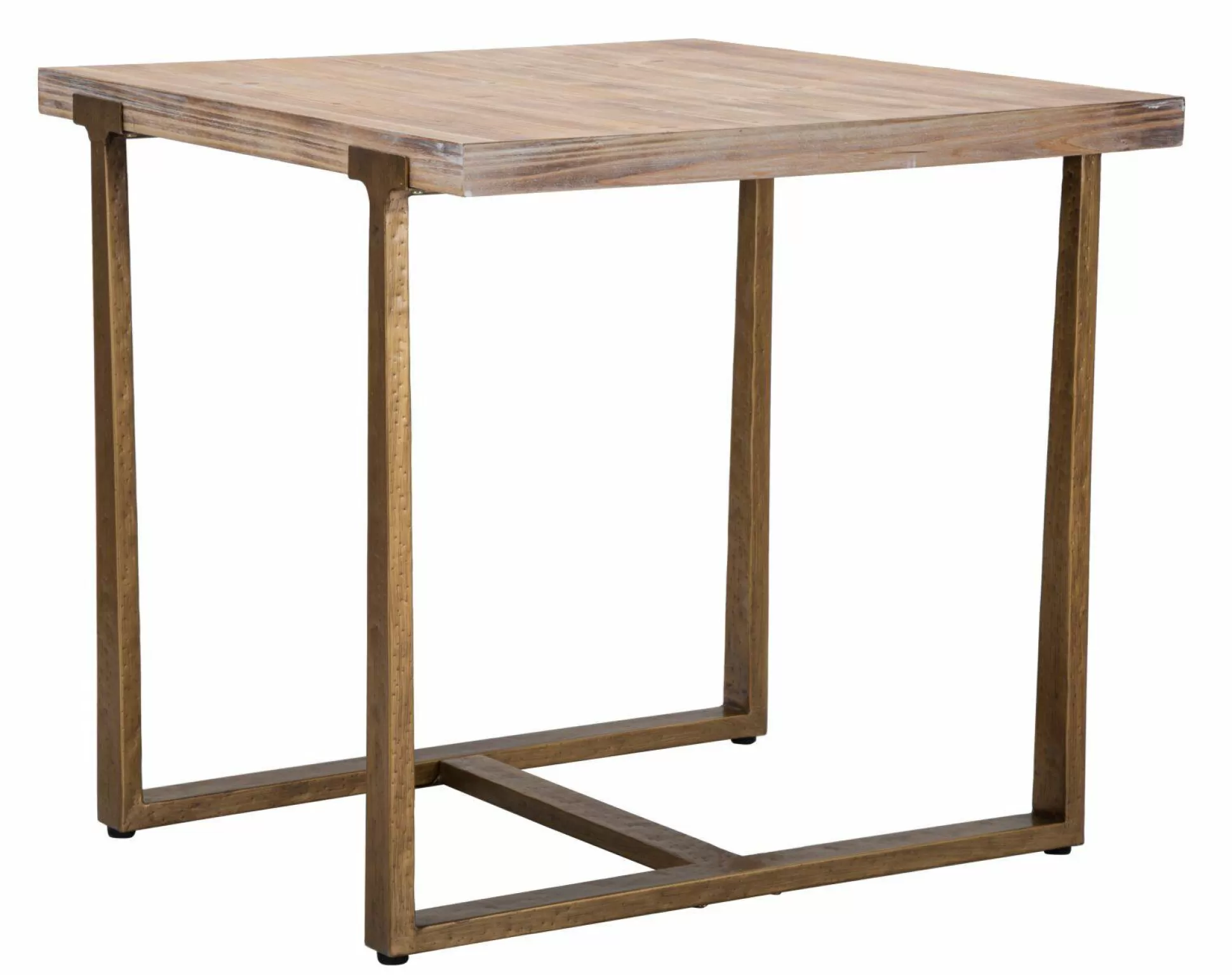 Dmora Tavoli Fissi<Tavolo fisso Kazimir, Oro e Marrone, 80x80 h76 cm