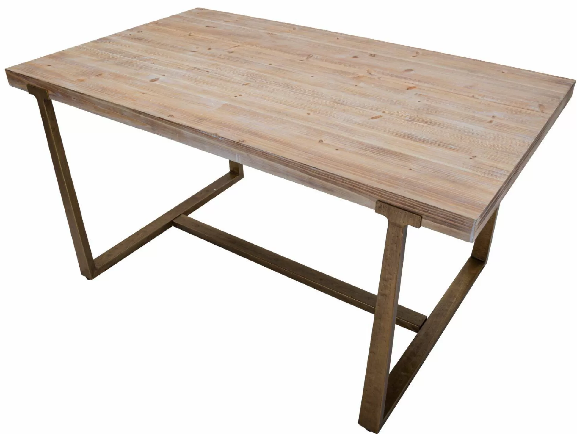 Dmora Tavoli Fissi<Tavolo fisso Kazimir, Oro e Marrone, 150x90 h78 cm