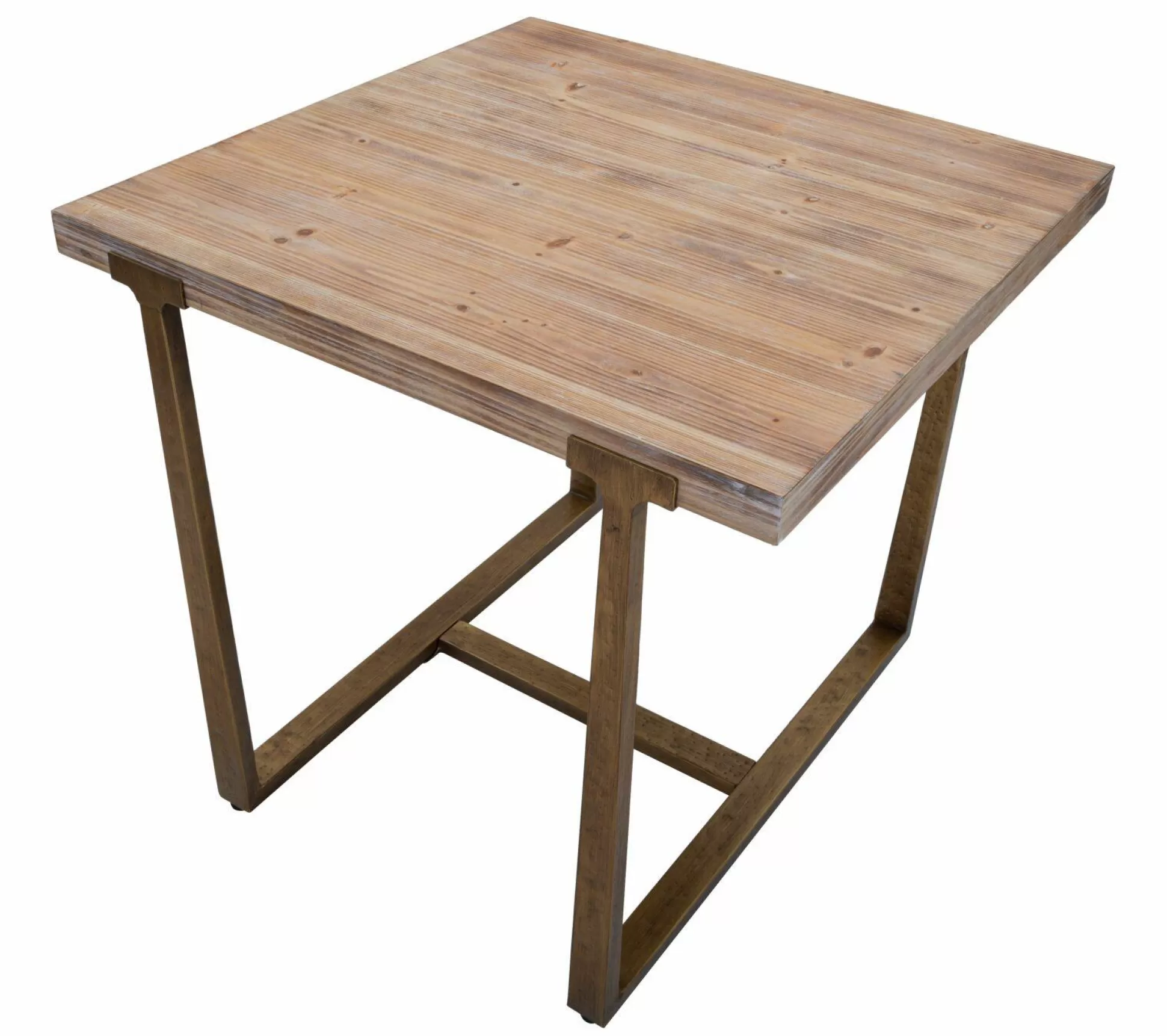 Dmora Tavoli Fissi<Tavolo fisso Kazimir, Oro e Marrone, 80x80 h76 cm